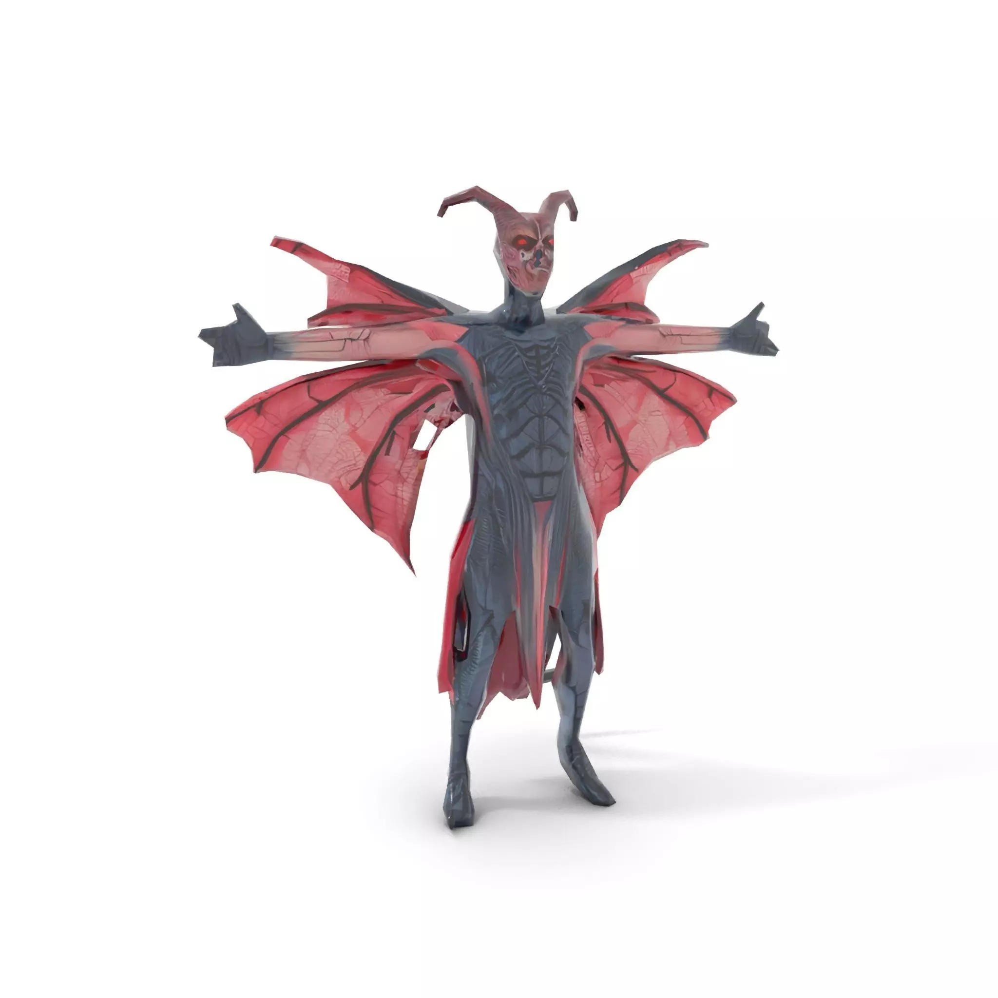 Demonic Creature Model Pack with Wings and Horns Low-poly 3D model_14