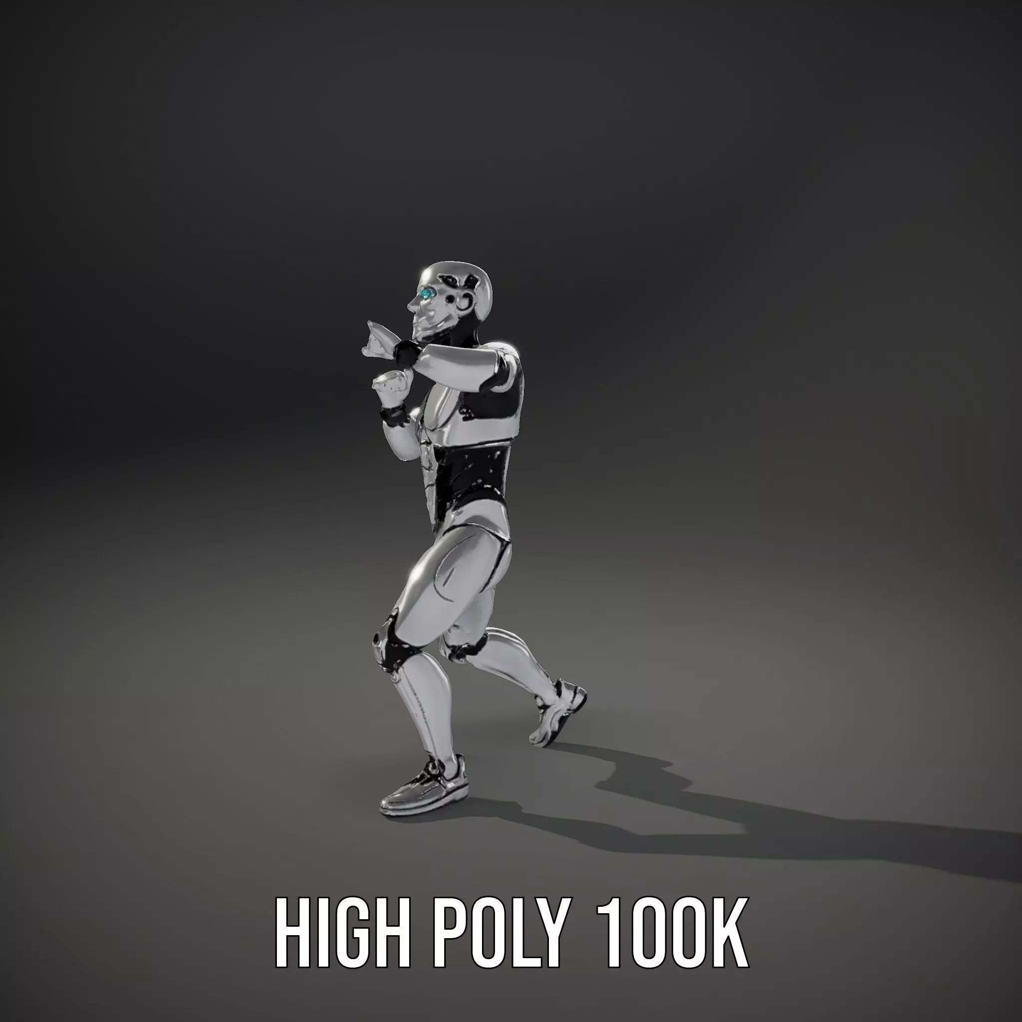 Futuristic Humanoid Robot Character Model Pack Low-poly 3D model_23