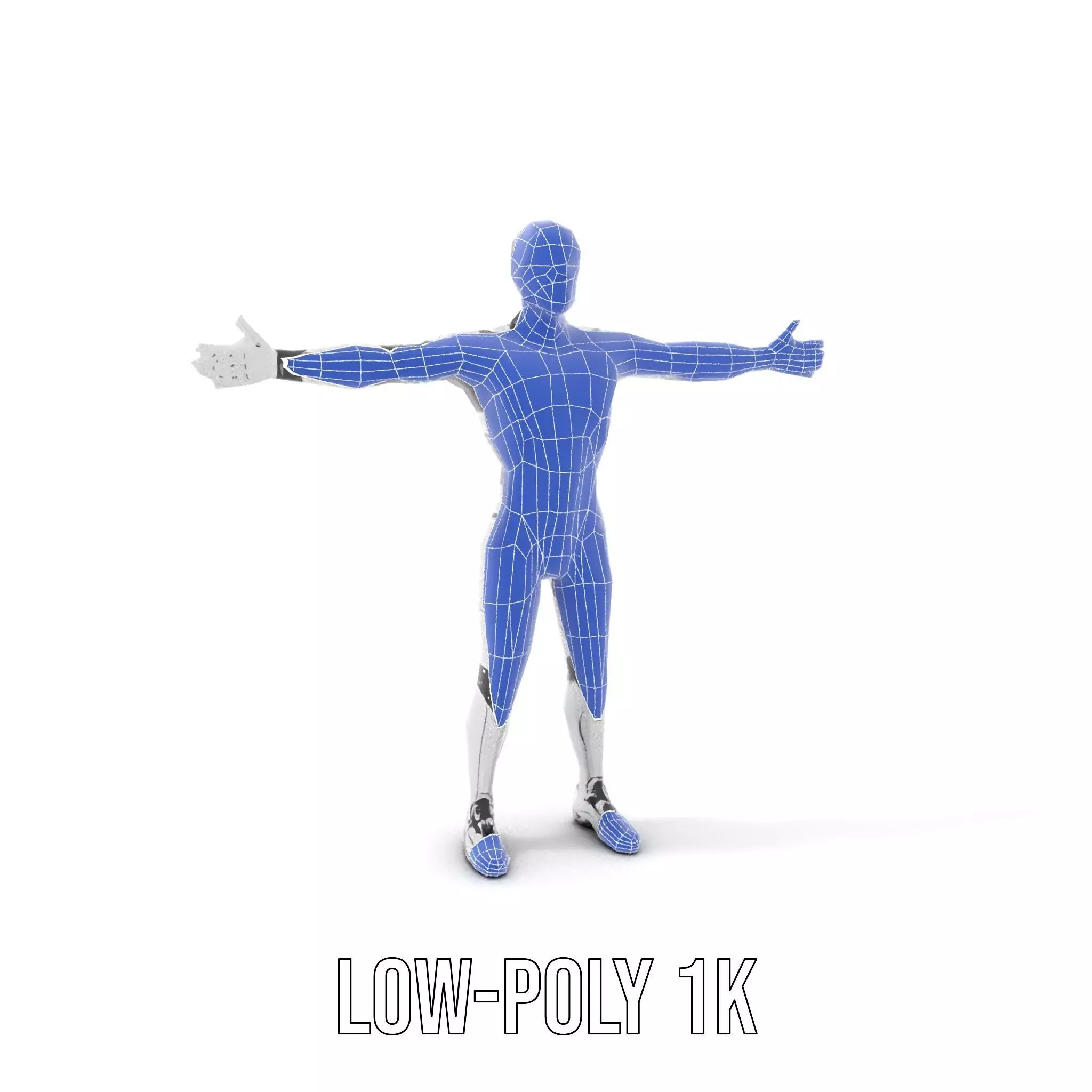 Futuristic Humanoid Robot Character Model Pack Low-poly 3D model_22