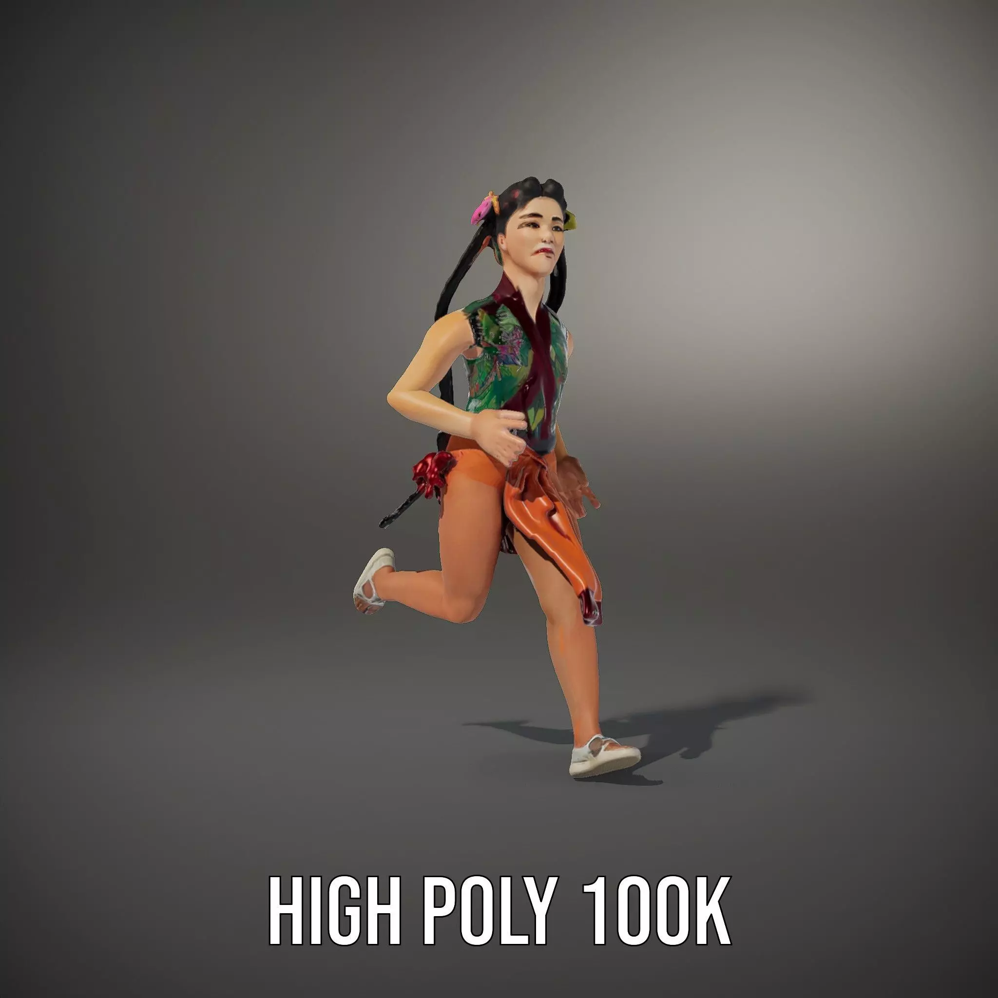 Traditional Costume Character Model Pack Low-poly 3D model_23