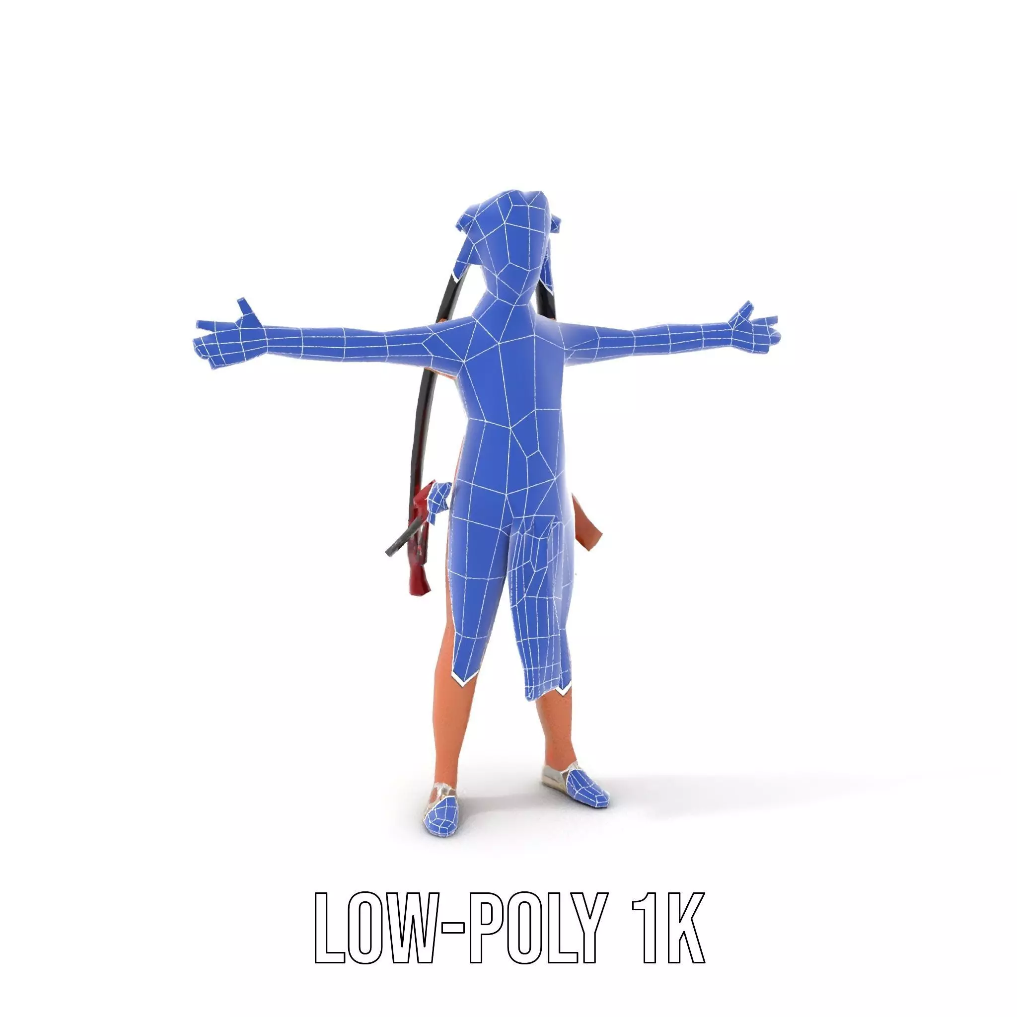 Traditional Costume Character Model Pack Low-poly 3D model_30