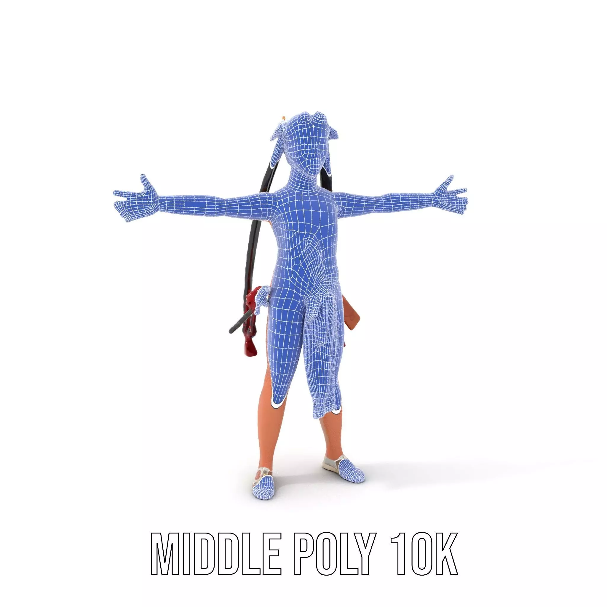 Traditional Costume Character Model Pack Low-poly 3D model_16