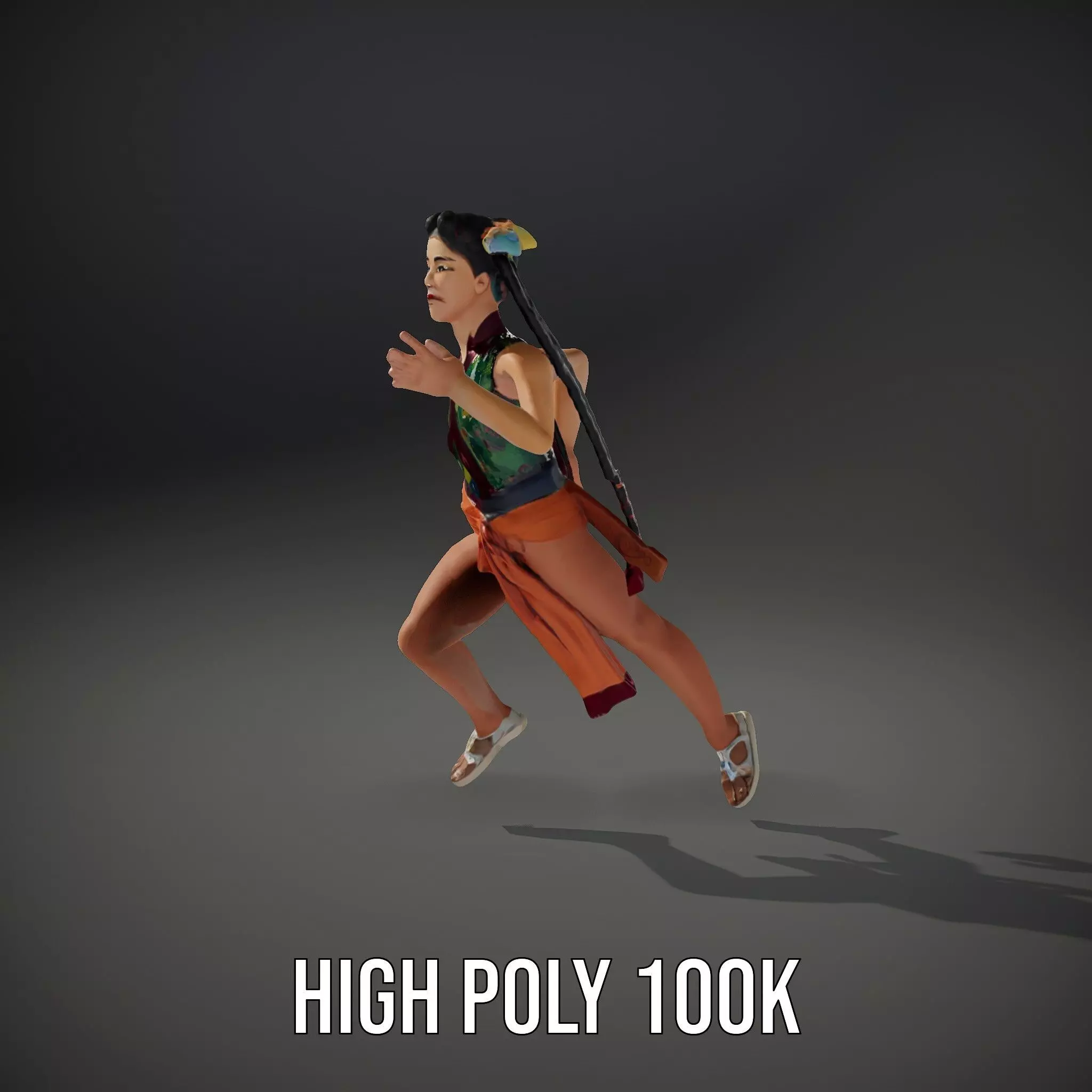 Traditional Costume Character Model Pack Low-poly 3D model_31