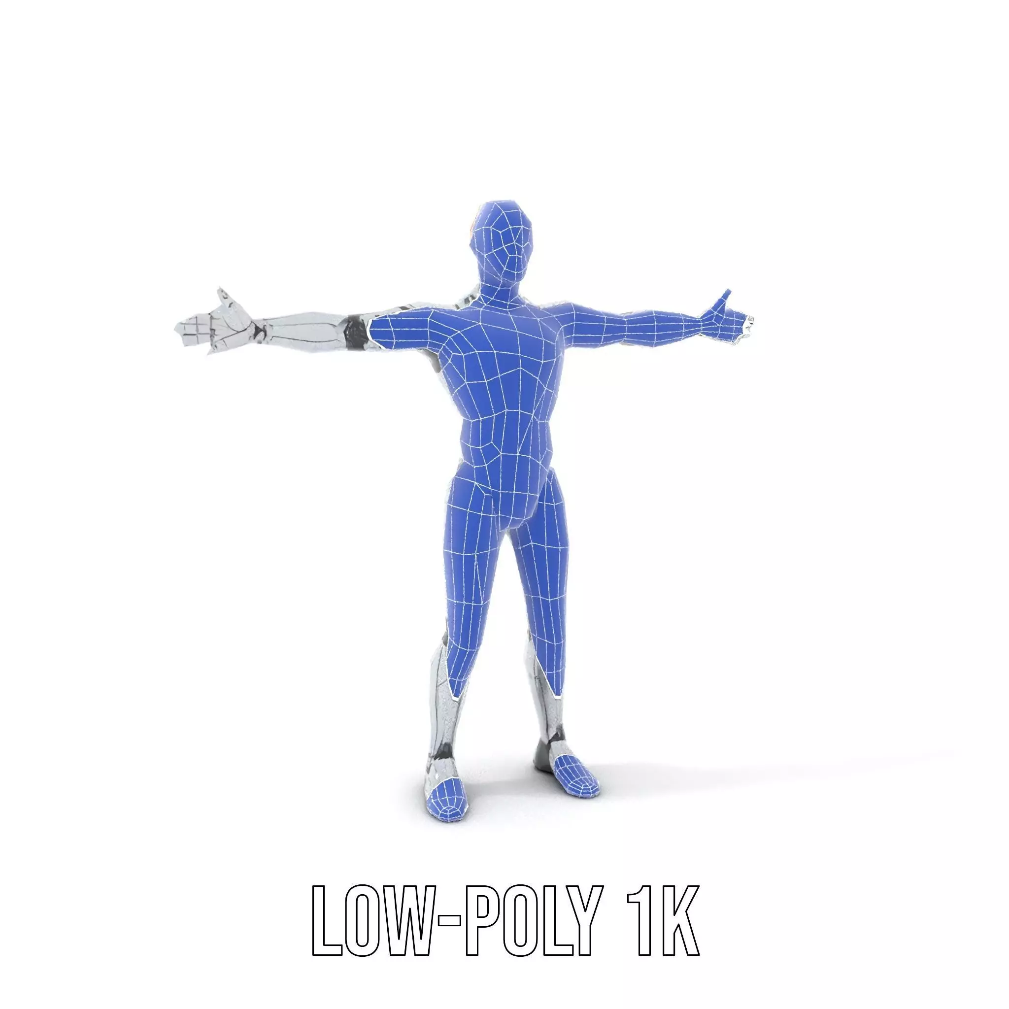 Futuristic Humanoid Robot Model Pack Low-poly 3D model_28