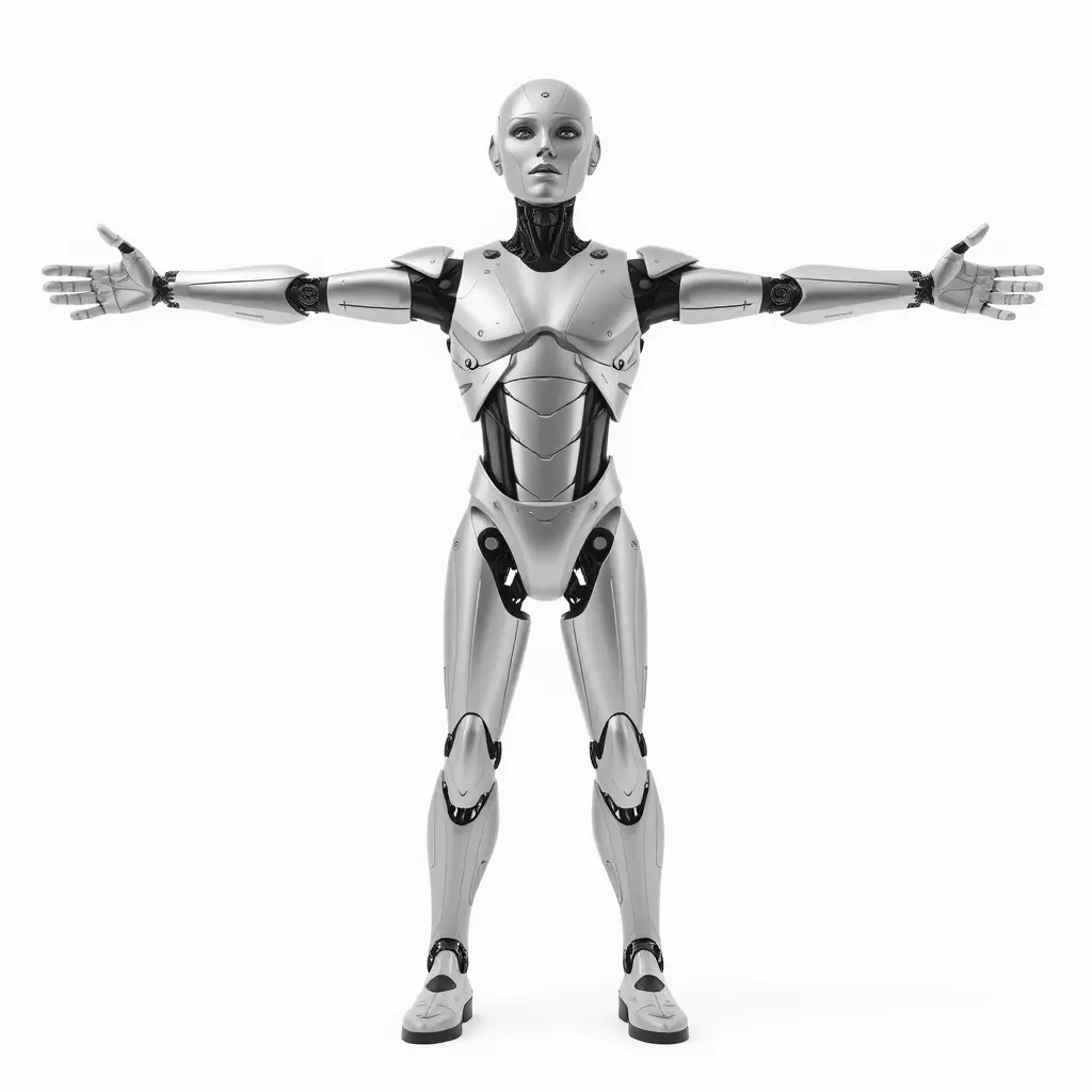 Futuristic Android Model Pack with Articulated Joints Low-poly 3D model_2