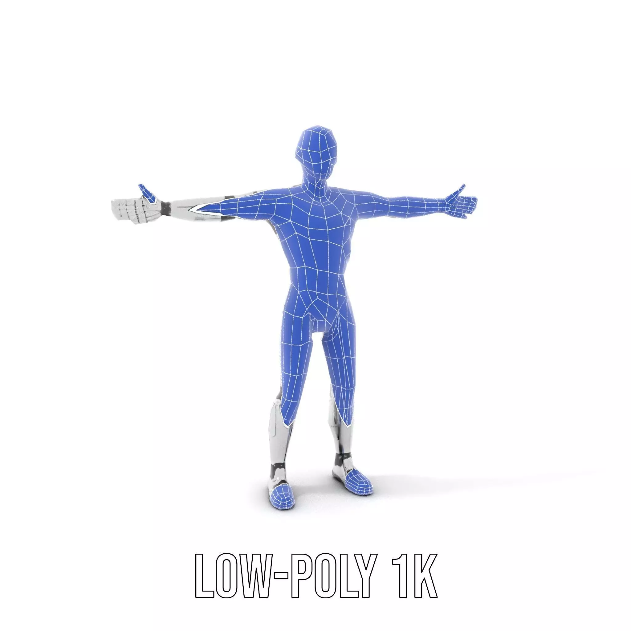 Futuristic Android Model Pack with Articulated Joints Low-poly 3D model_19