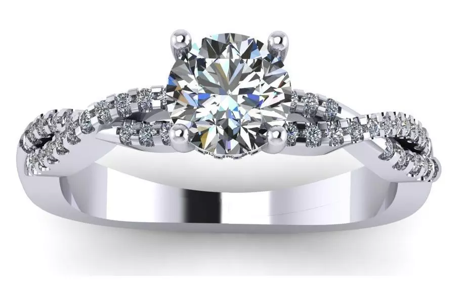 Engagement Ring 3D print model_1