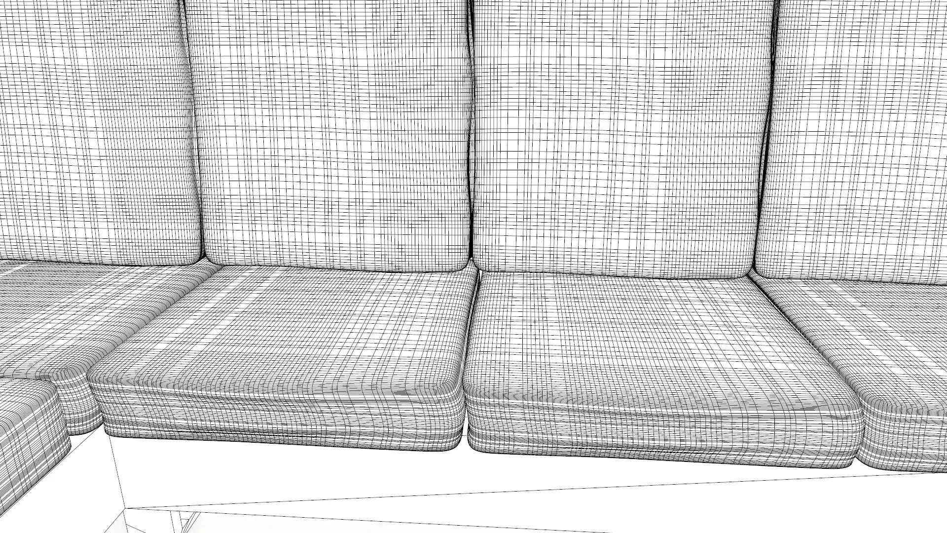 L Shape Sofa PBR Textured Low-poly 3D model_11