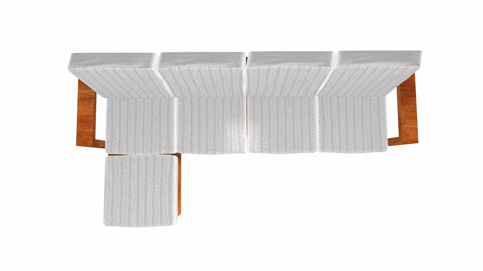 L Shape Sofa PBR Textured Low-poly 3D model_2