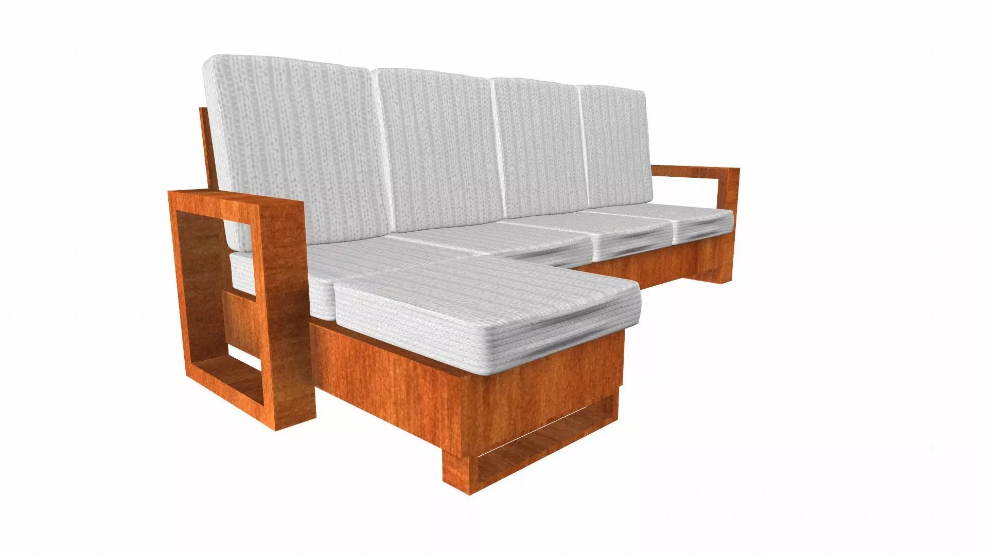 L Shape Sofa PBR Textured Low-poly 3D model_3