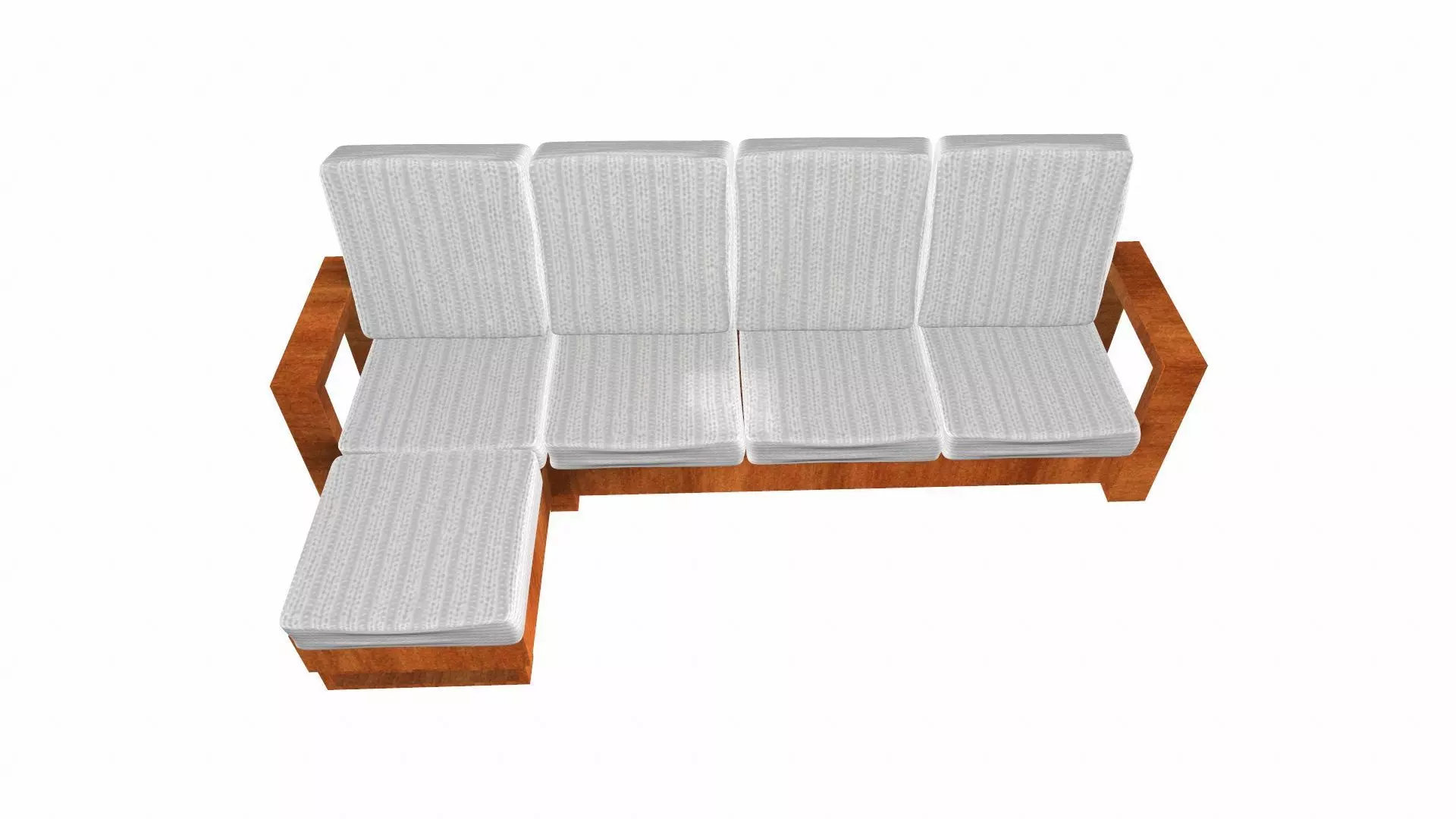 L Shape Sofa PBR Textured Low-poly 3D model_7