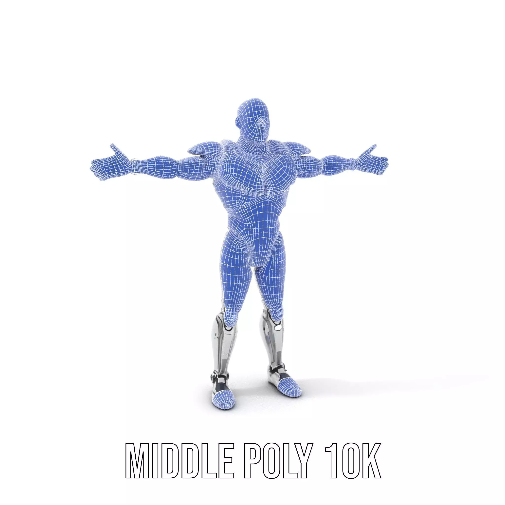 Futuristic Humanoid Robot Model Pack Low-poly 3D model_21