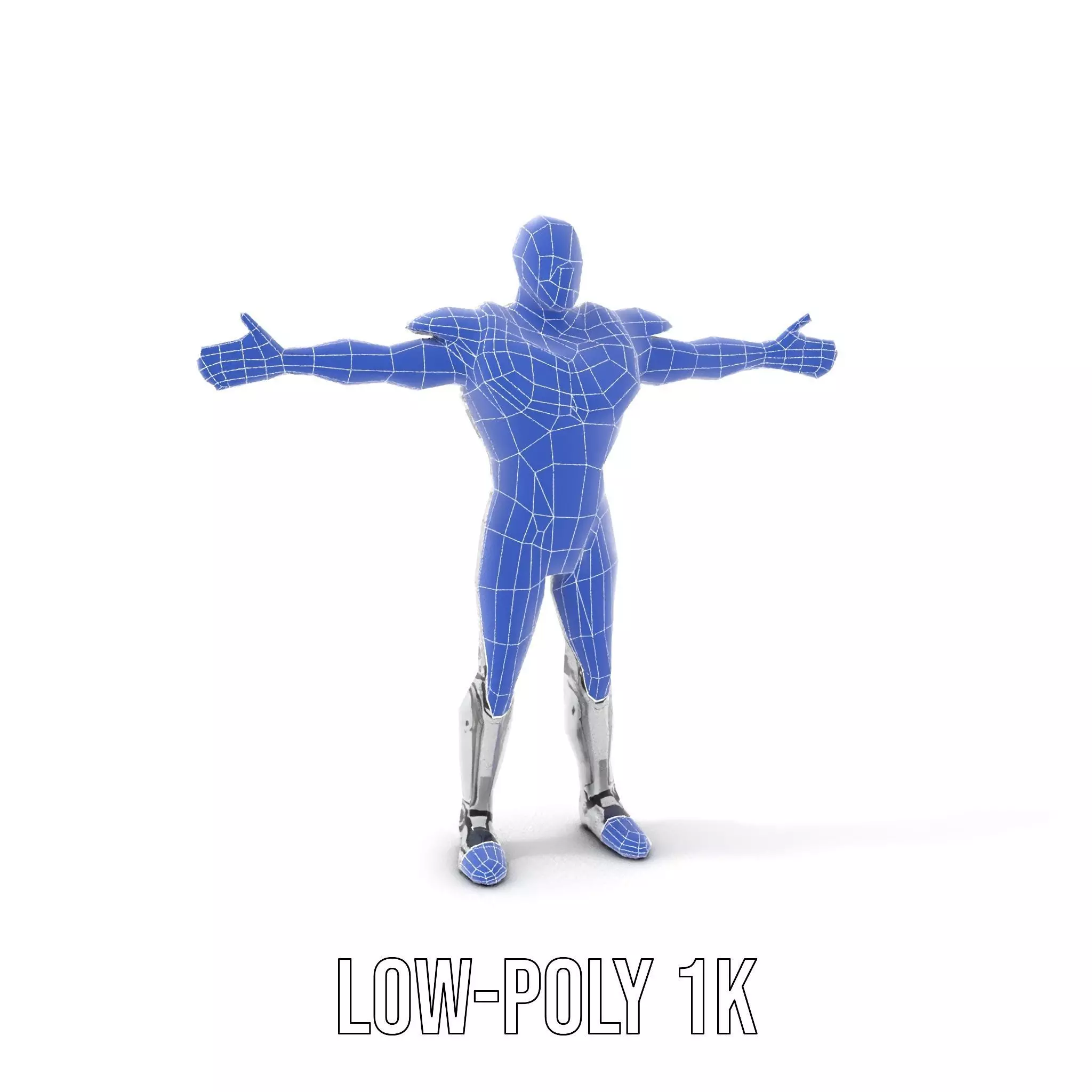 Futuristic Humanoid Robot Model Pack Low-poly 3D model_22