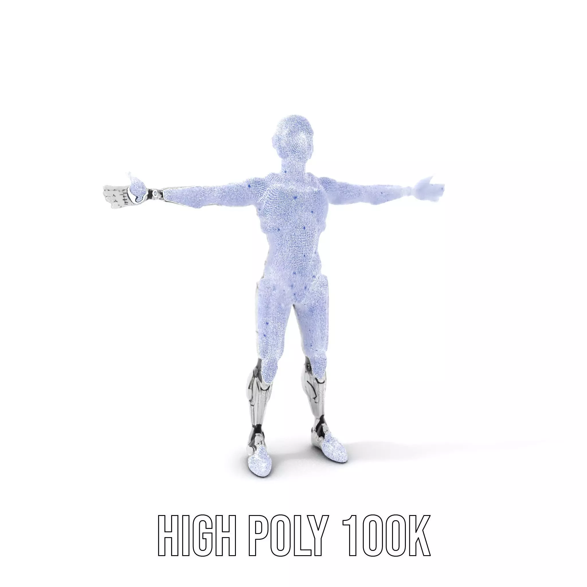 Humanoid Robot Armature Model Pack Low-poly 3D model_5