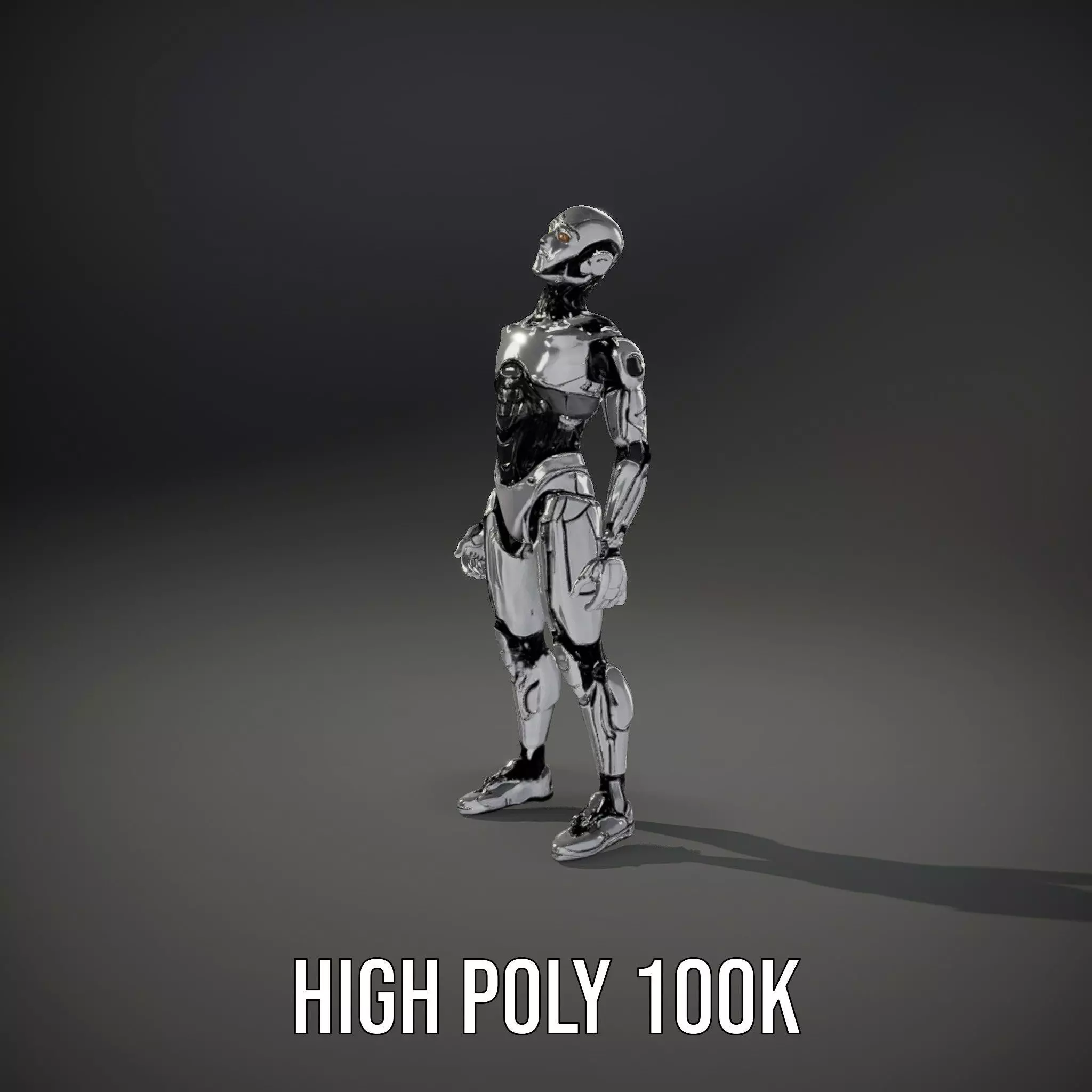 Humanoid Robot Armature Model Pack Low-poly 3D model_10