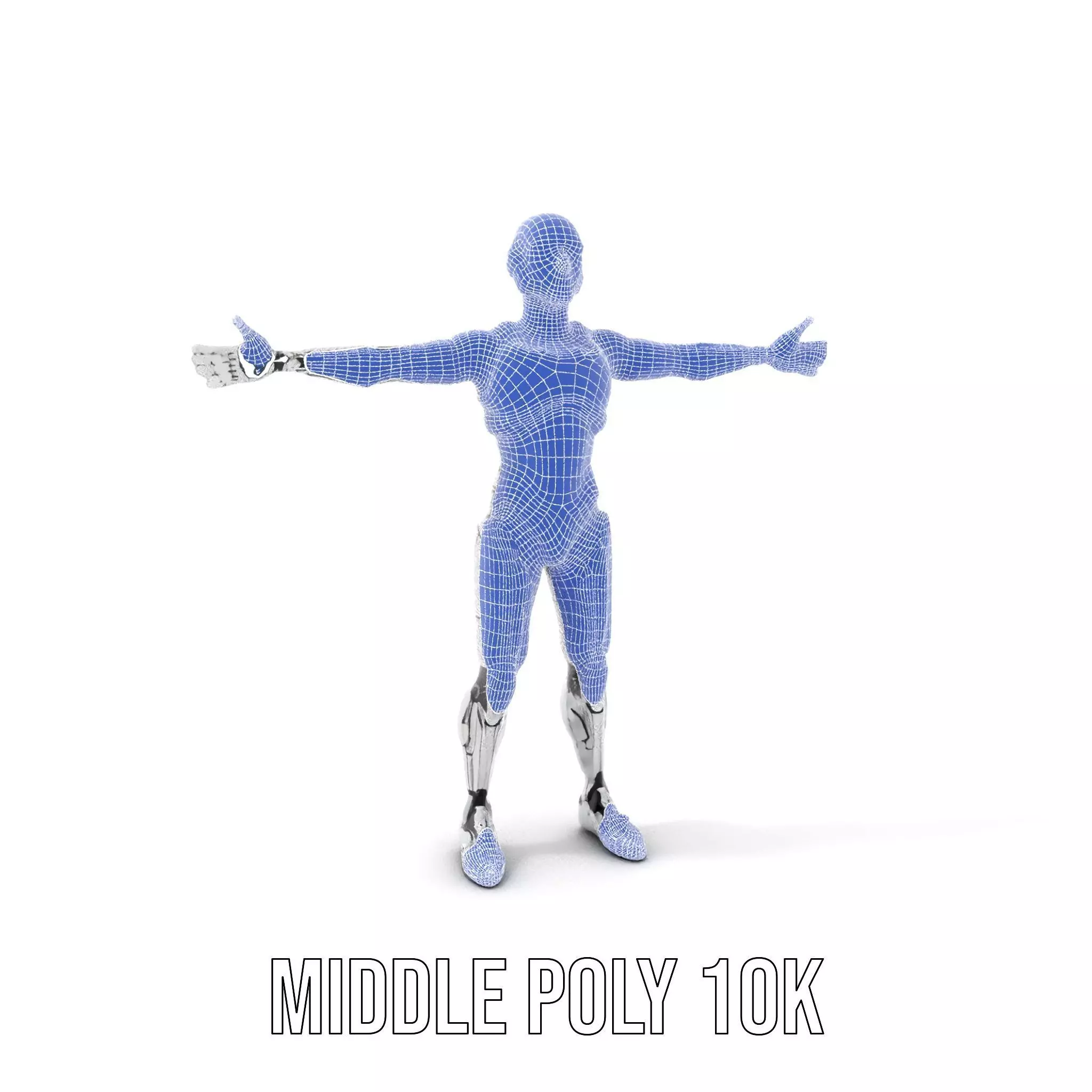 Humanoid Robot Armature Model Pack Low-poly 3D model_7