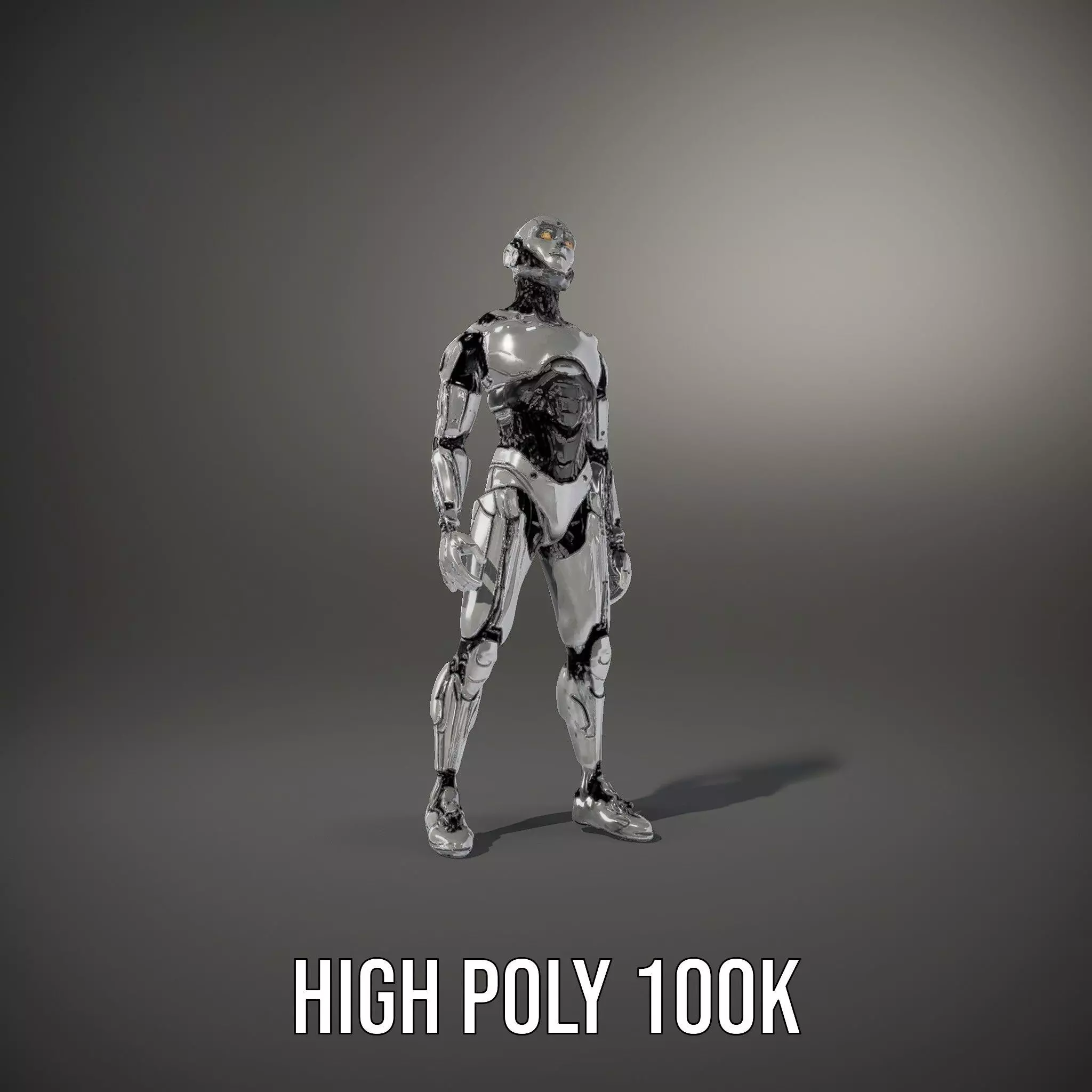 Humanoid Robot Armature Model Pack Low-poly 3D model_13