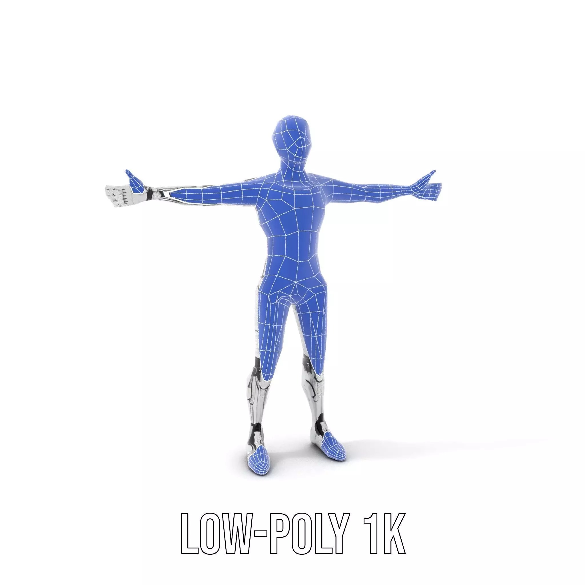 Humanoid Robot Armature Model Pack Low-poly 3D model_23