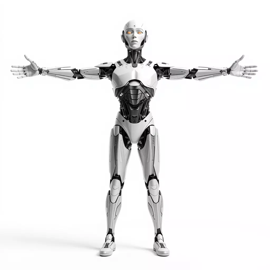Humanoid Robot Armature Model Pack Low-poly 3D model_3