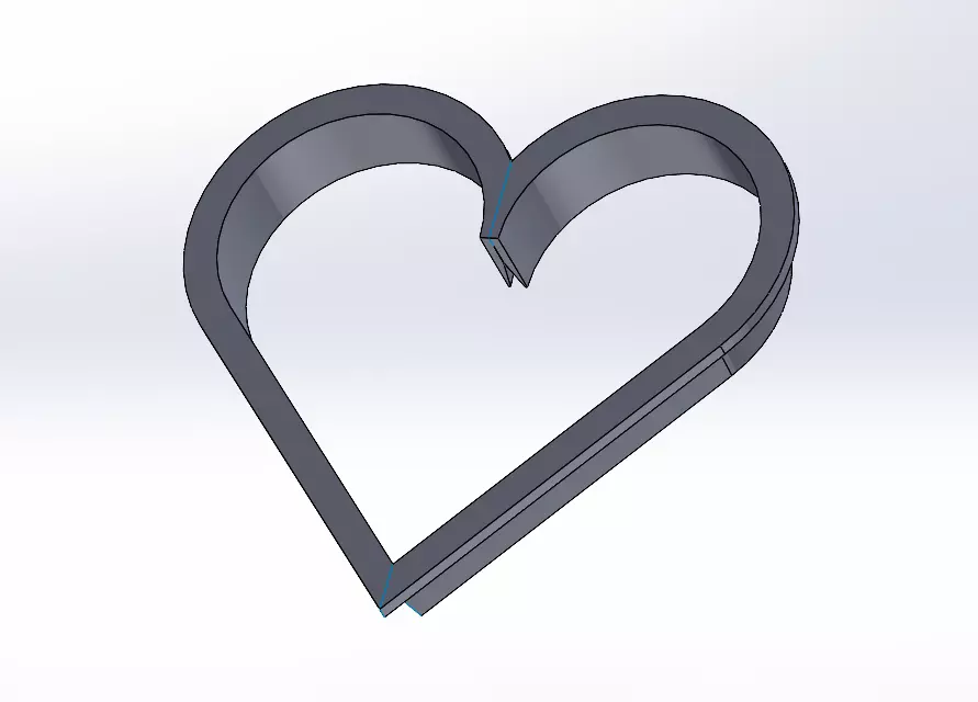 3D Printed Heart Shape Cookie Knife  3D print model_0
