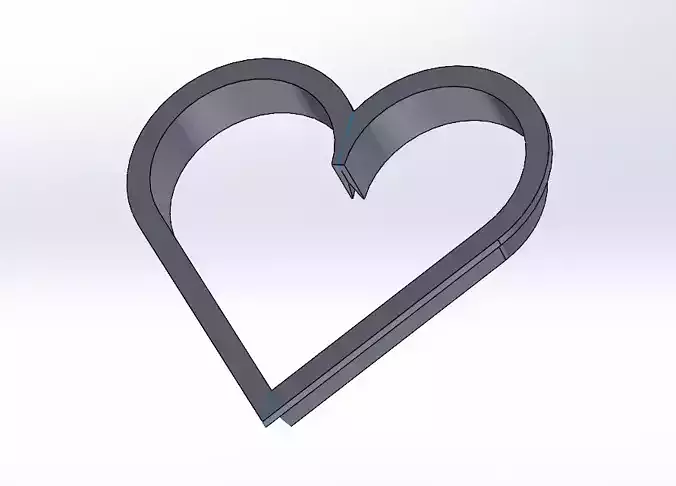 3D Printed Heart Shape Cookie Knife 