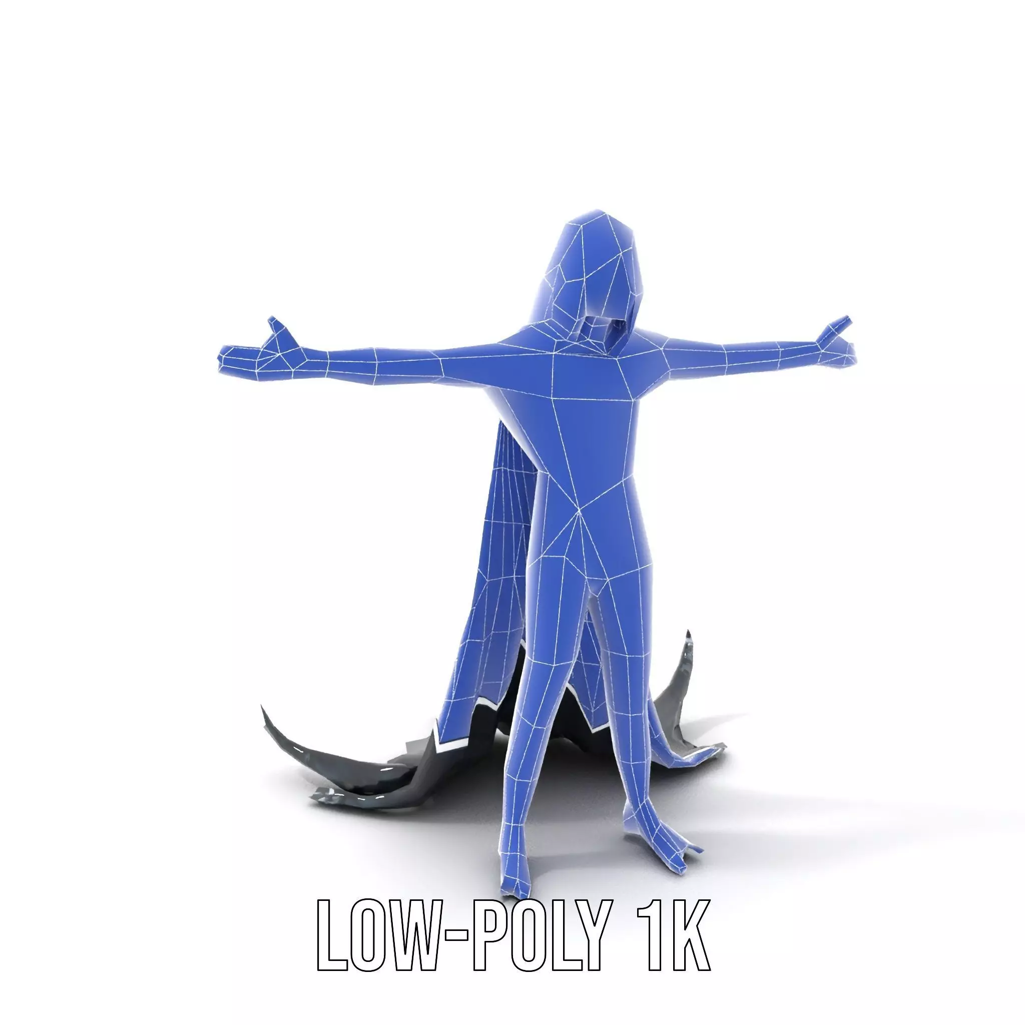 Dark Demon Character Model Pack with Armor and Cape Low-poly 3D model_11