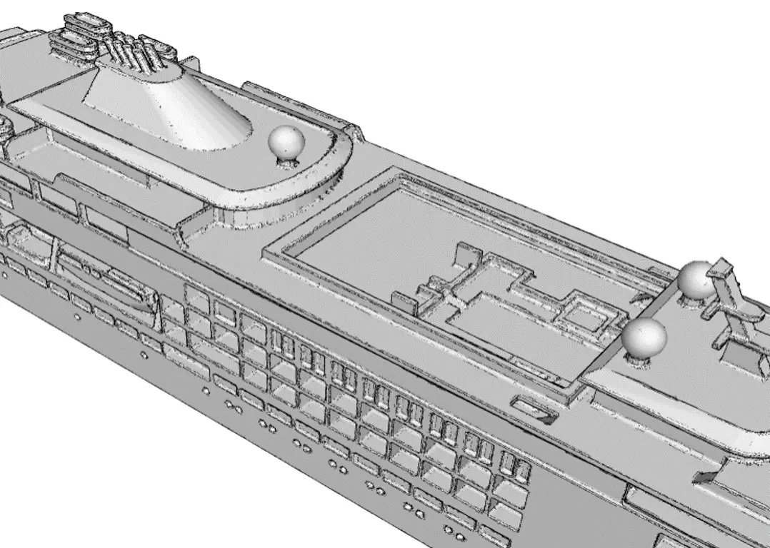 Hapag-Lloyd Hanseatic Class Cruise Ship 3D print model_1