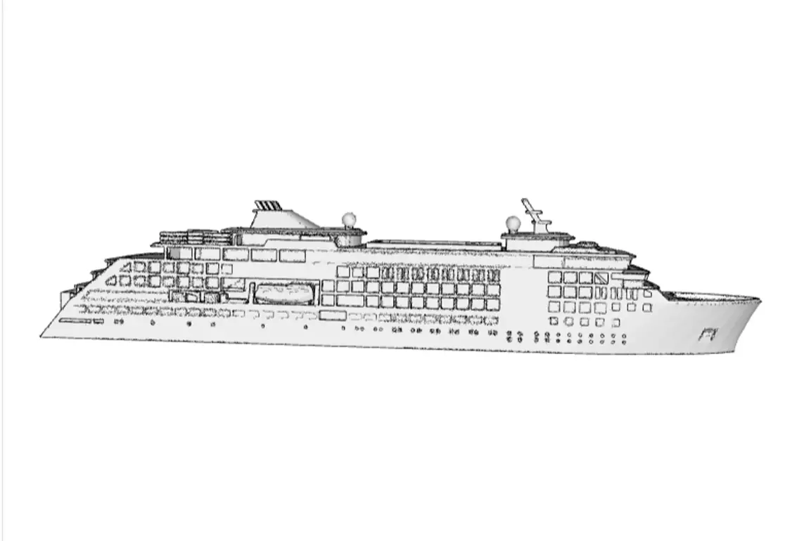 Hapag-Lloyd Hanseatic Class Cruise Ship 3D print model_2