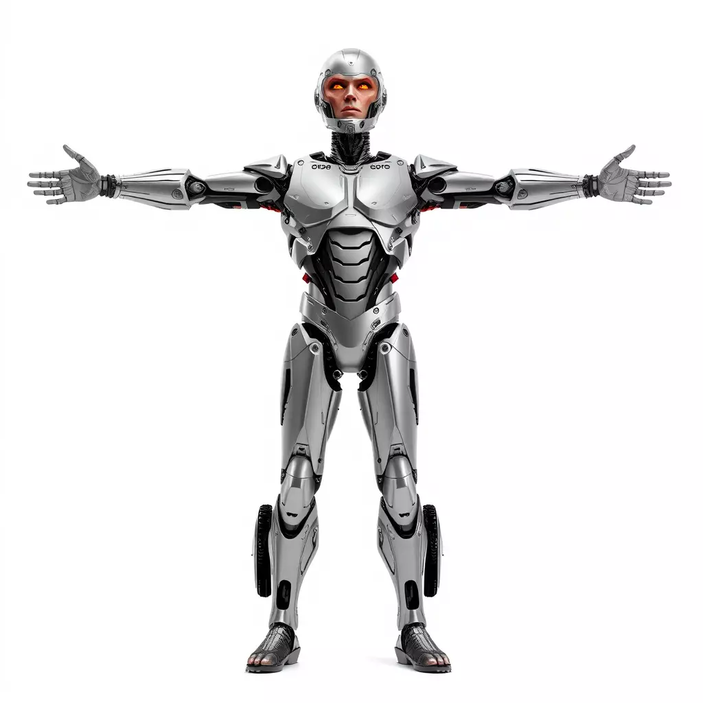 Futuristic Android Soldier Model Pack Low-poly 3D model_3