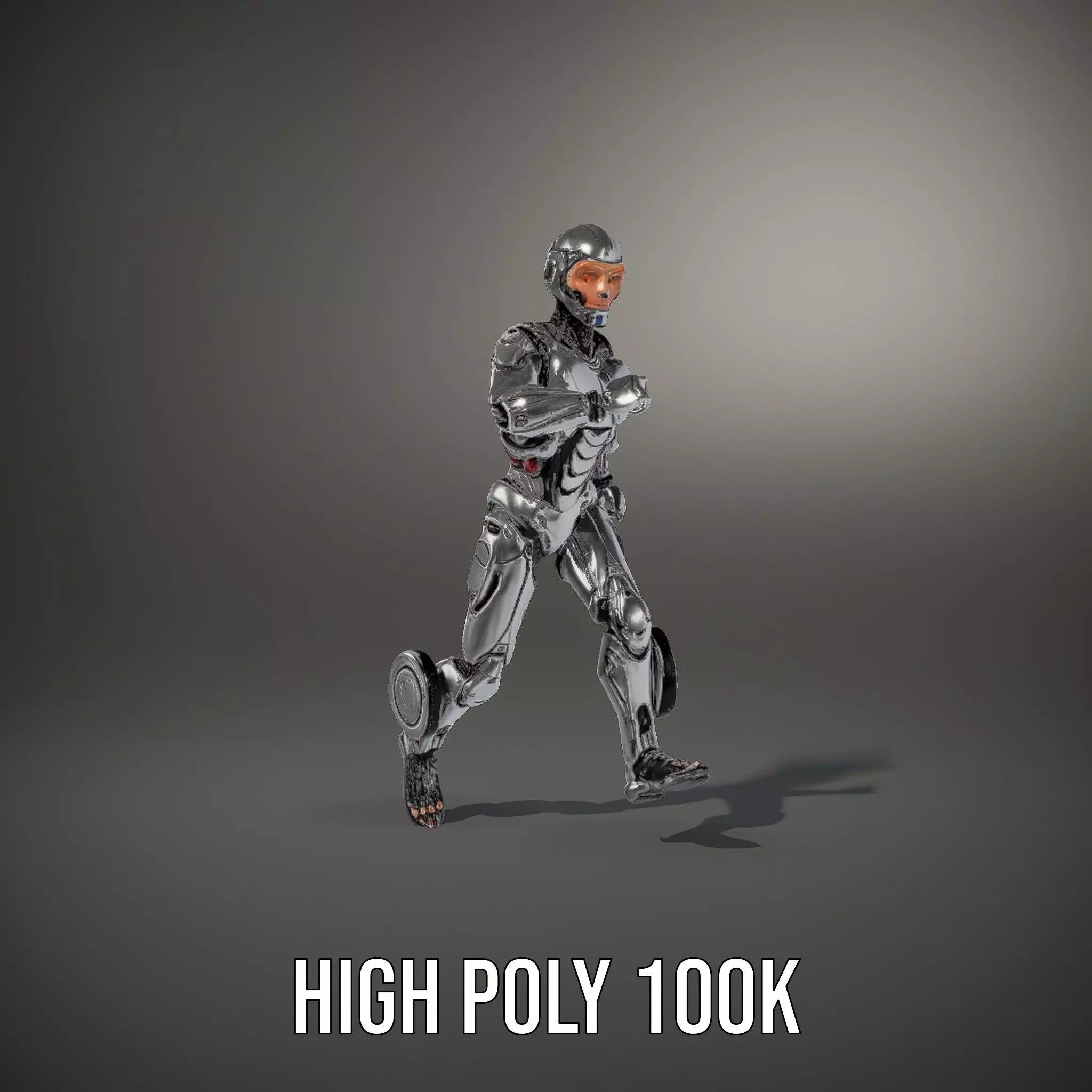 Futuristic Android Soldier Model Pack Low-poly 3D model_10
