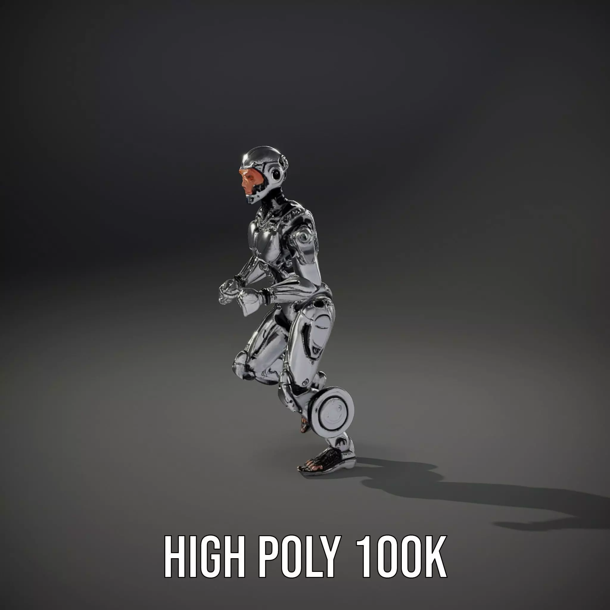 Futuristic Android Soldier Model Pack Low-poly 3D model_13
