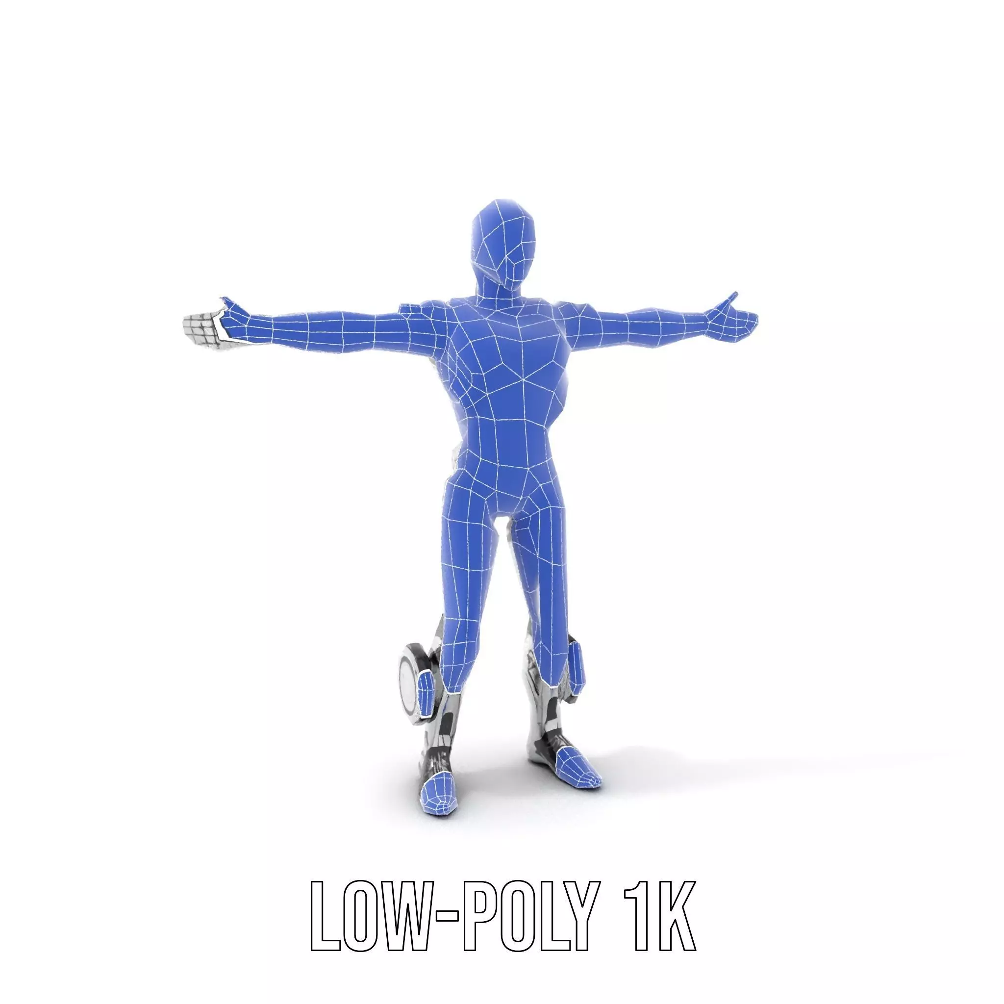 Futuristic Android Soldier Model Pack Low-poly 3D model_15