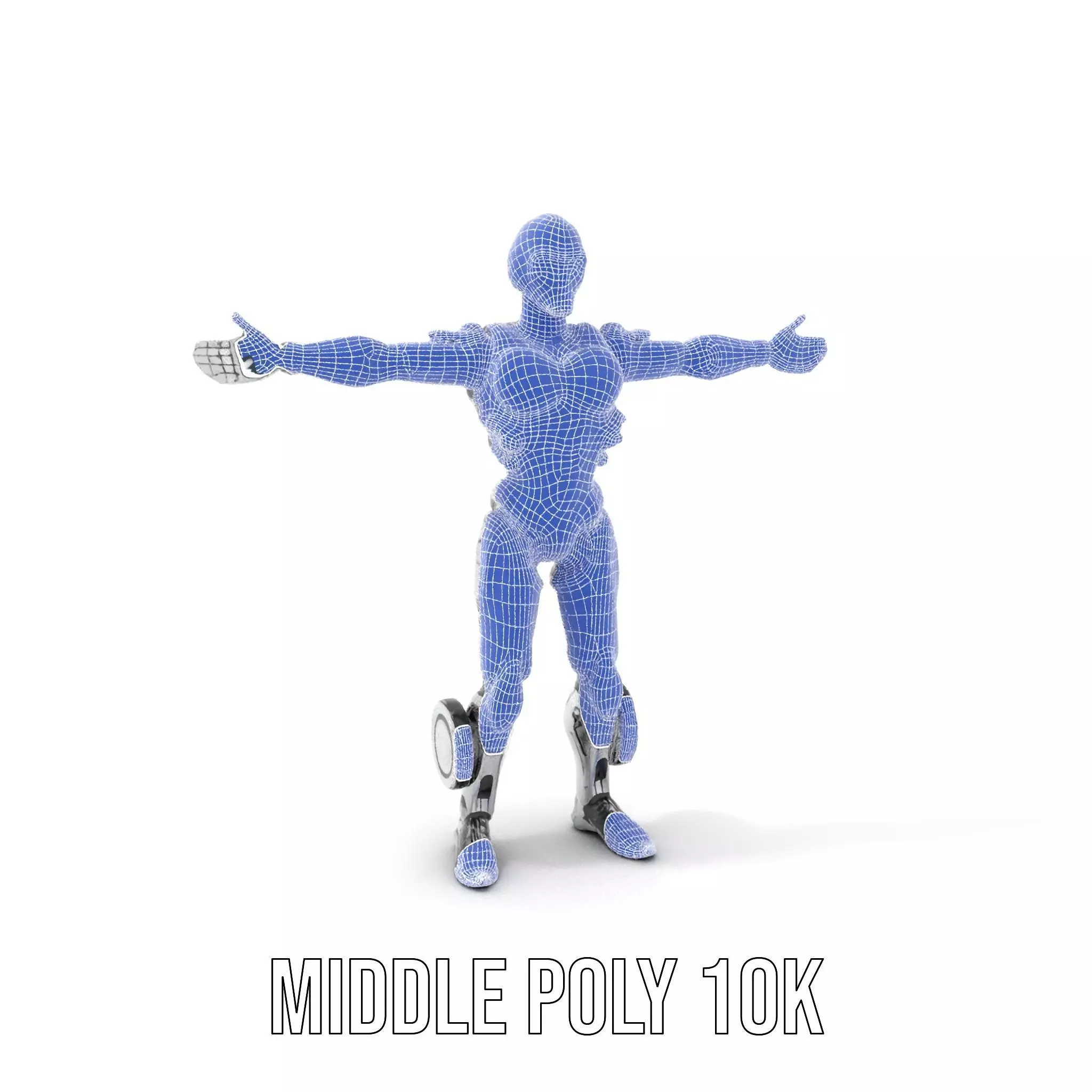 Futuristic Android Soldier Model Pack Low-poly 3D model_14