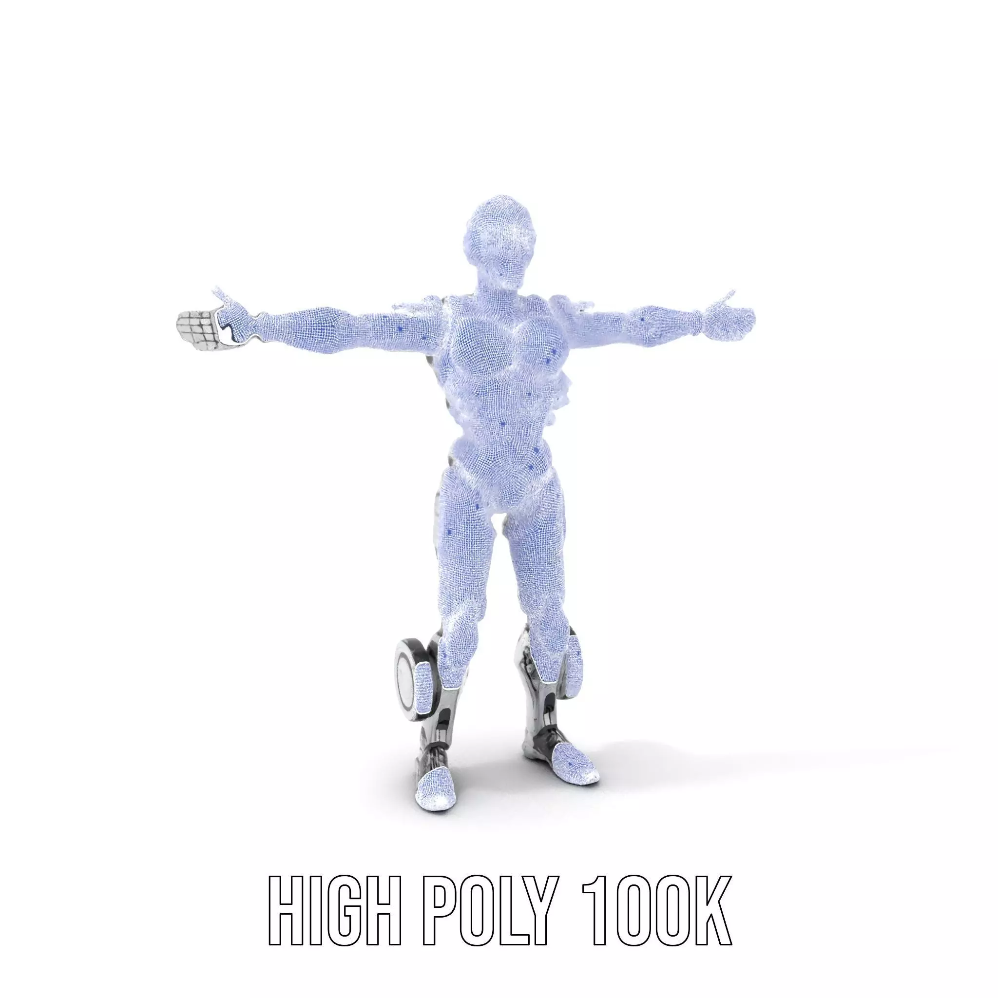 Futuristic Android Soldier Model Pack Low-poly 3D model_5