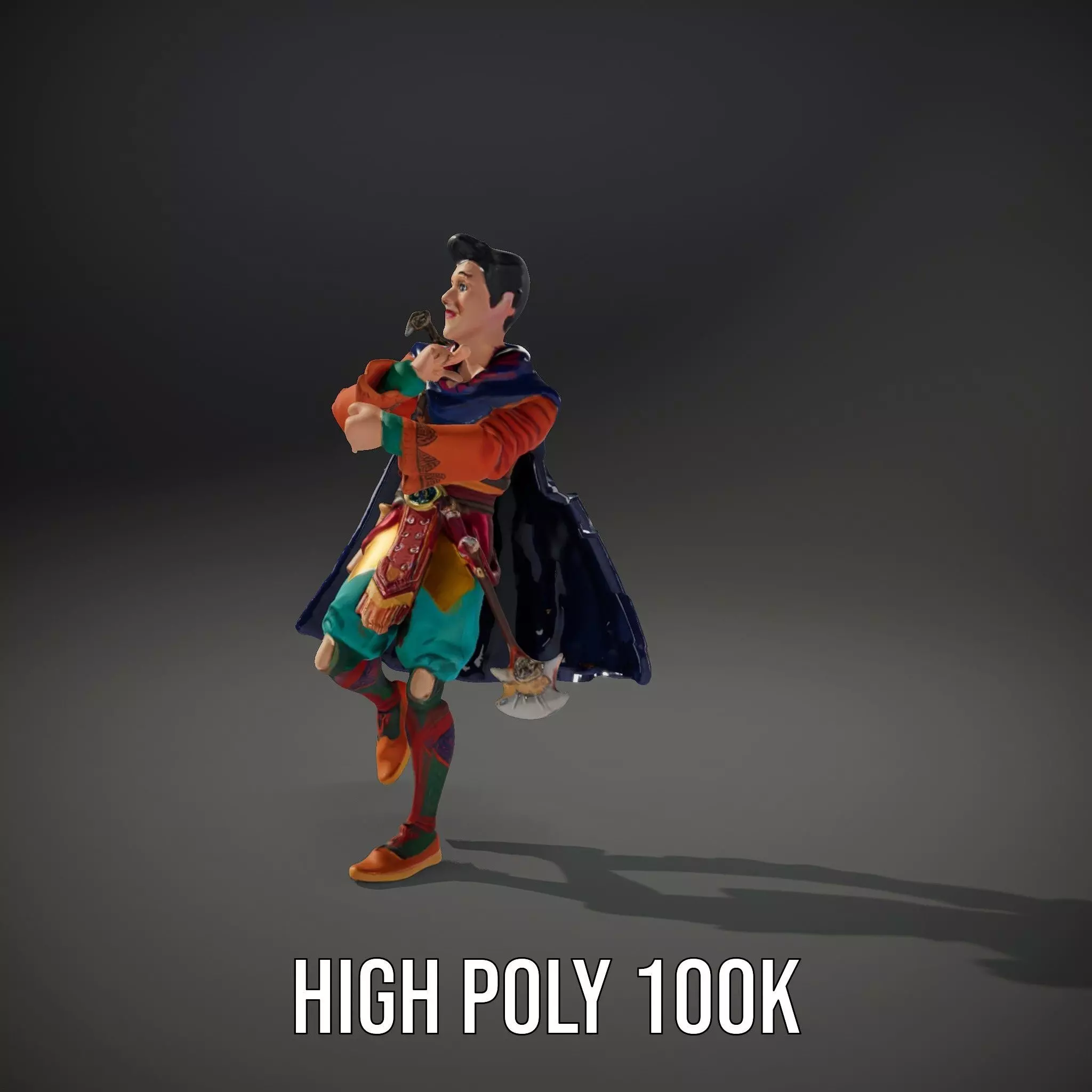 Colorful Fantasy Character Model Pack for Rendering Low-poly 3D model_25