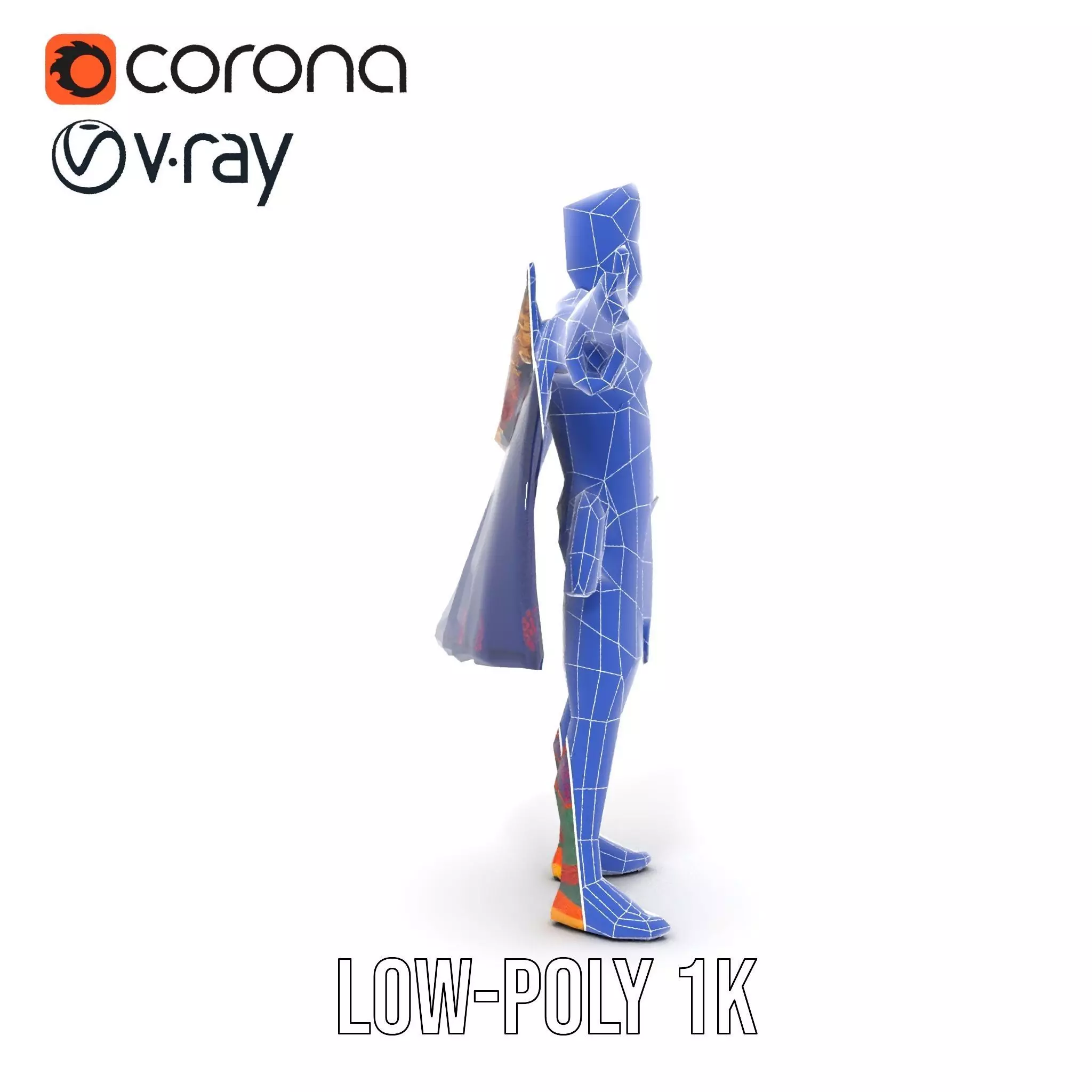 Colorful Fantasy Character Model Pack for Rendering Low-poly 3D model_14