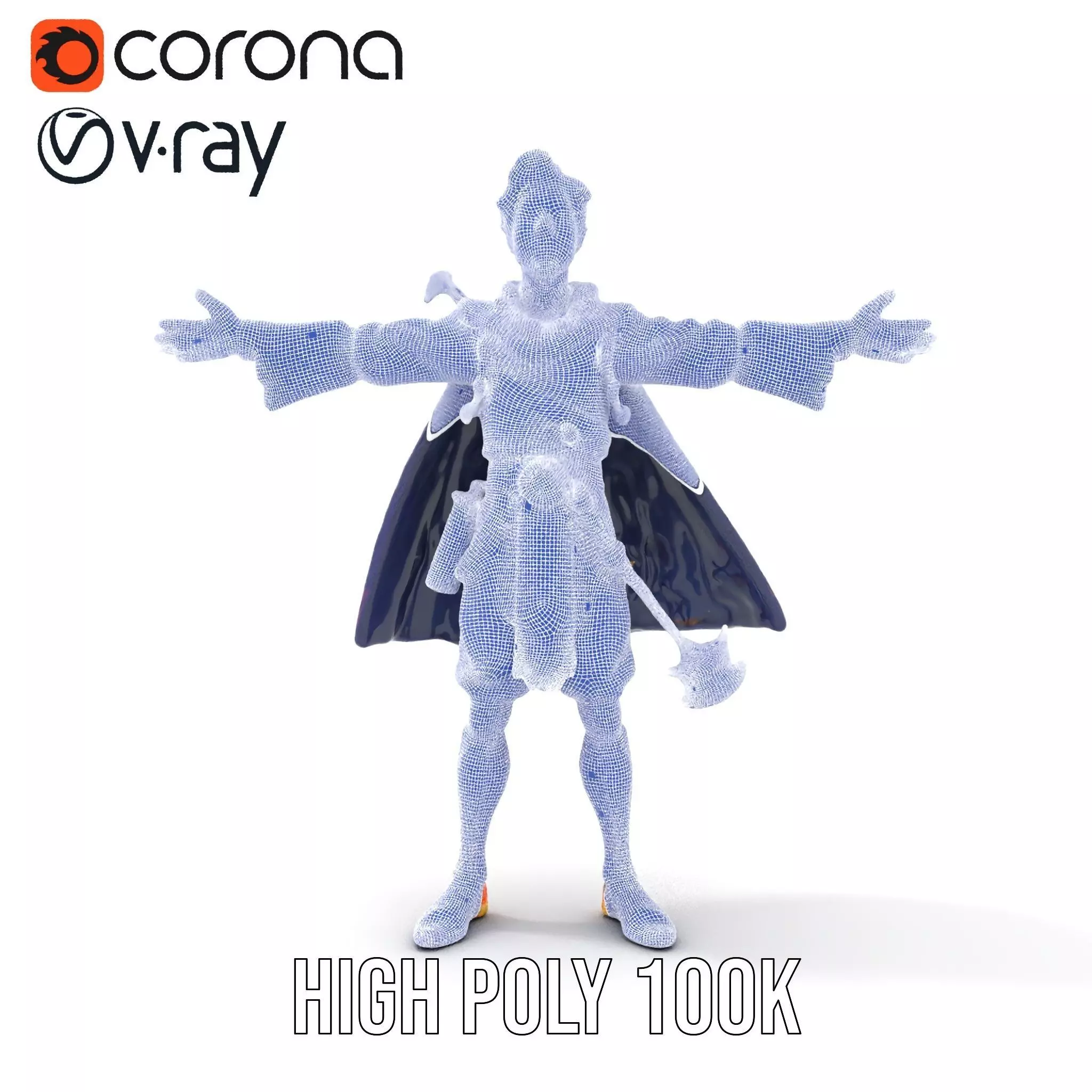 Colorful Fantasy Character Model Pack for Rendering Low-poly 3D model_33