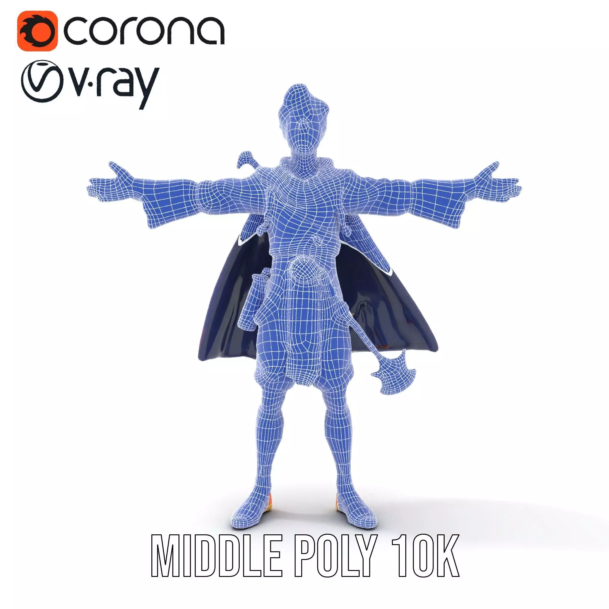 Colorful Fantasy Character Model Pack for Rendering Low-poly 3D model_26
