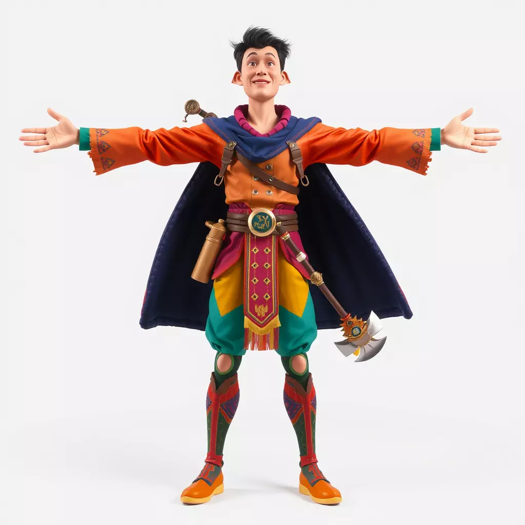 Colorful Fantasy Character Model Pack for Rendering Low-poly 3D model_2