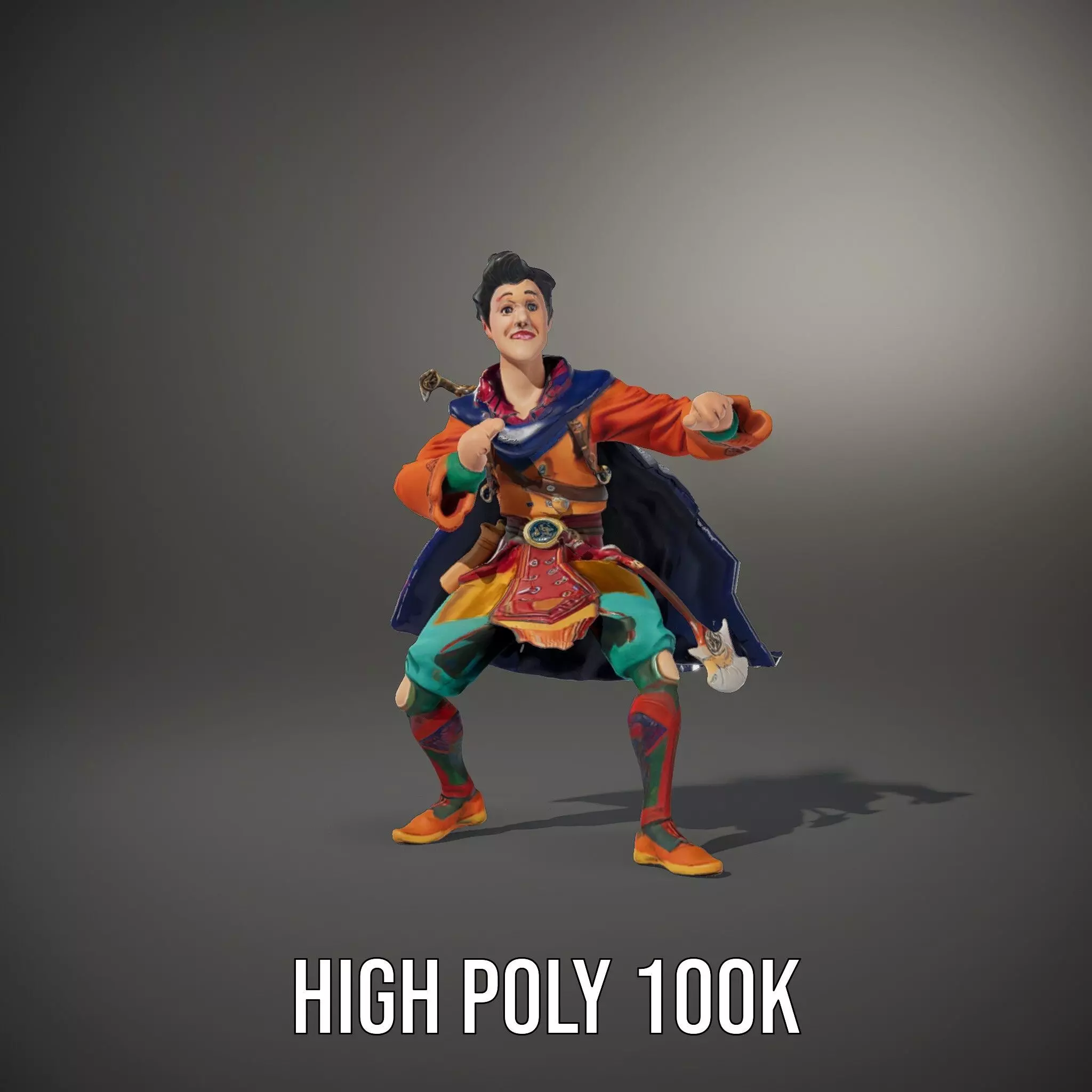 Colorful Fantasy Character Model Pack for Rendering Low-poly 3D model_32