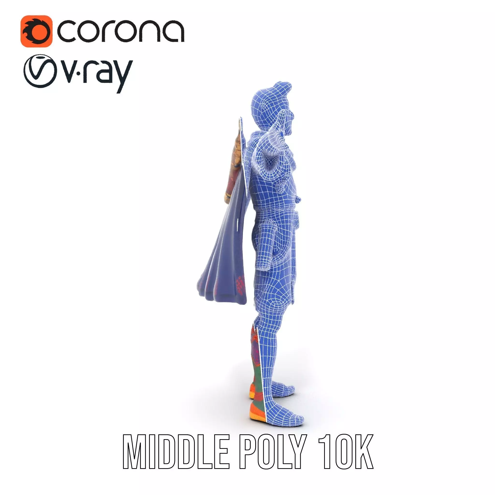 Colorful Fantasy Character Model Pack for Rendering Low-poly 3D model_23