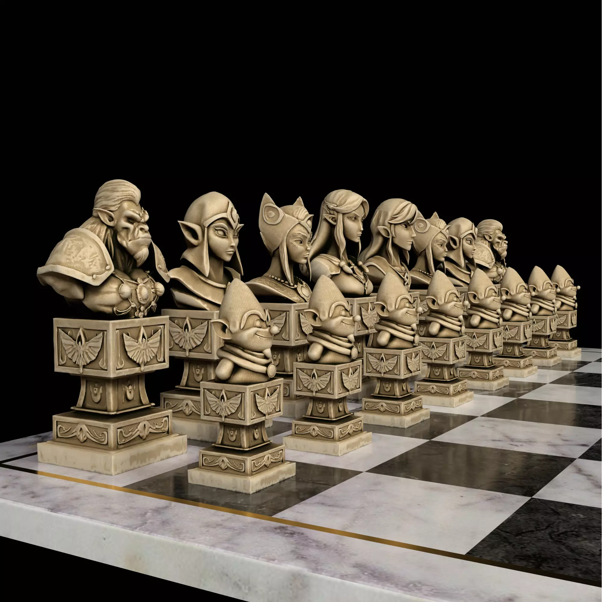 Legend of Zelda Inspired Chess Set  3D Printable STL Models 3D print model_11