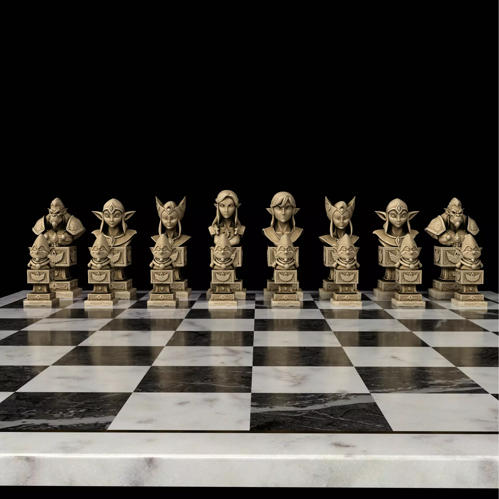 Legend of Zelda Inspired Chess Set  3D Printable STL Models 3D print model_17