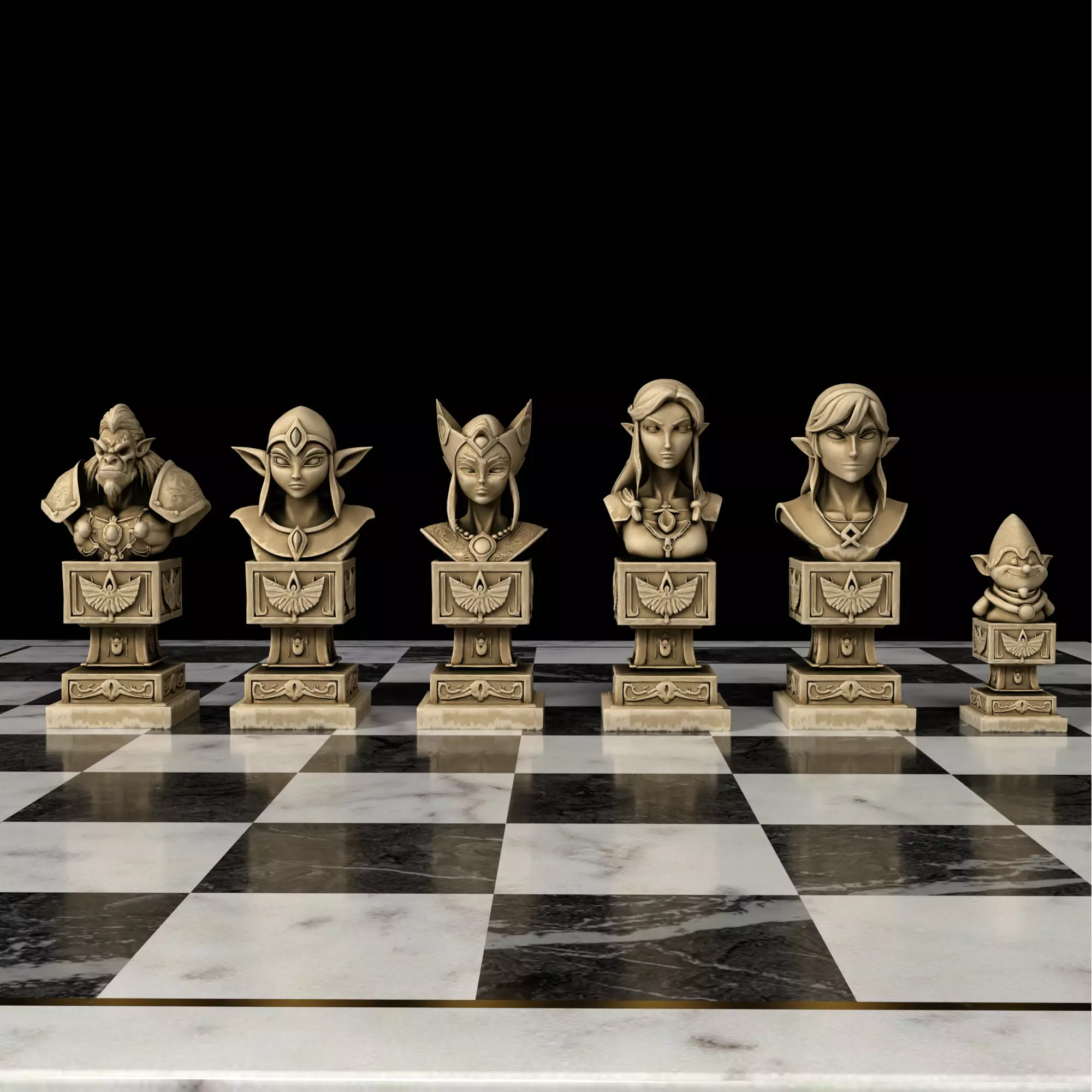 Legend of Zelda Inspired Chess Set  3D Printable STL Models 3D print model_27