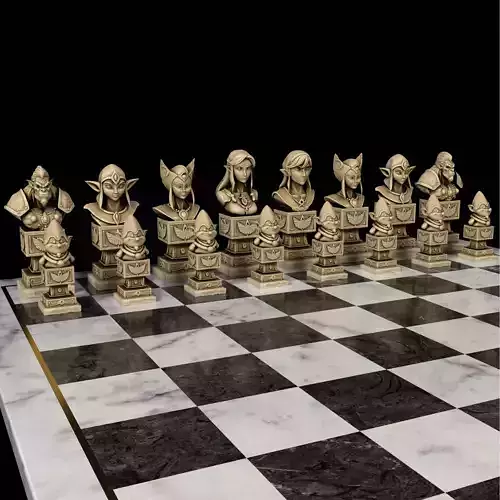 Legend of Zelda Inspired Chess Set  3D Printable STL Models 3D print model