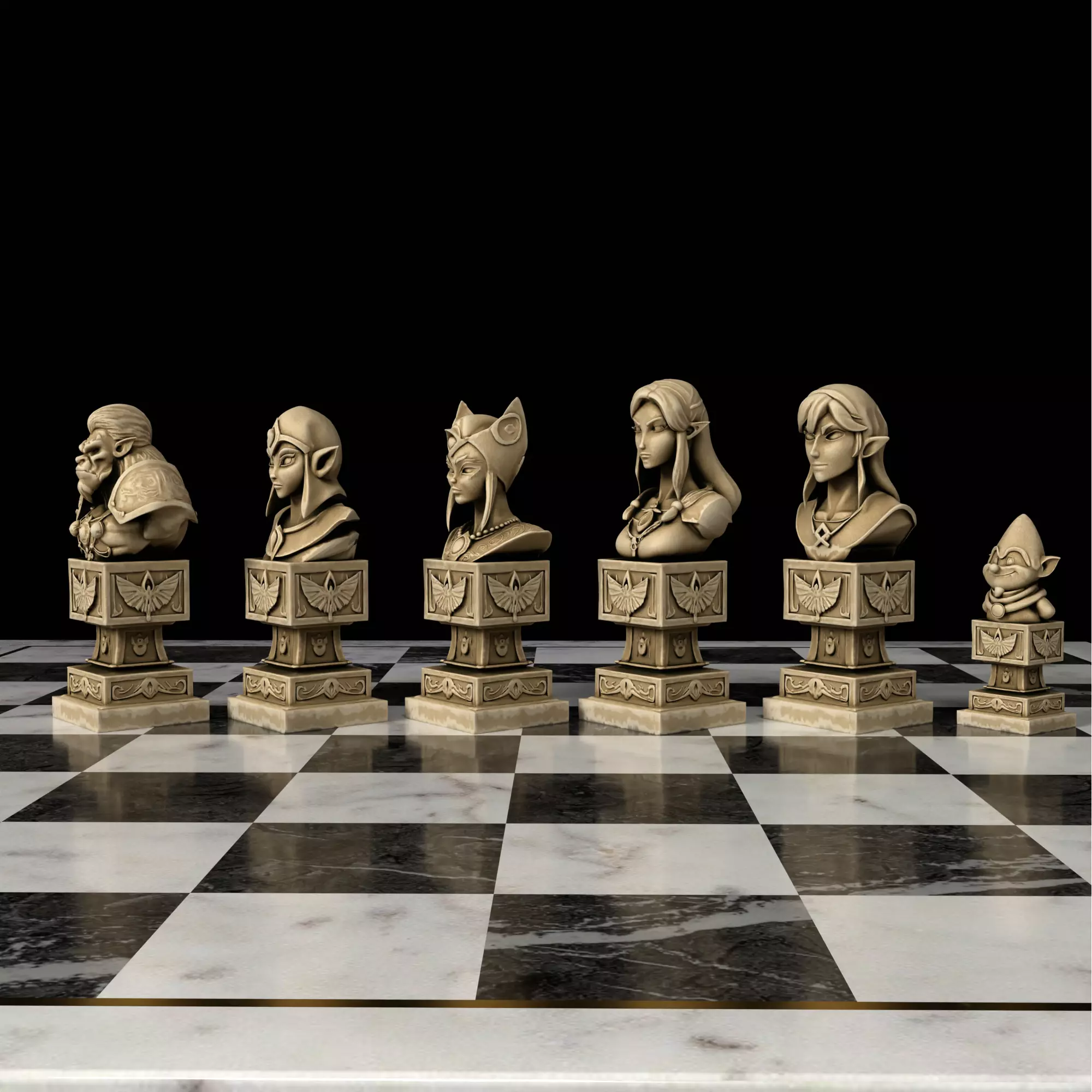 Legend of Zelda Inspired Chess Set  3D Printable STL Models 3D print model_31