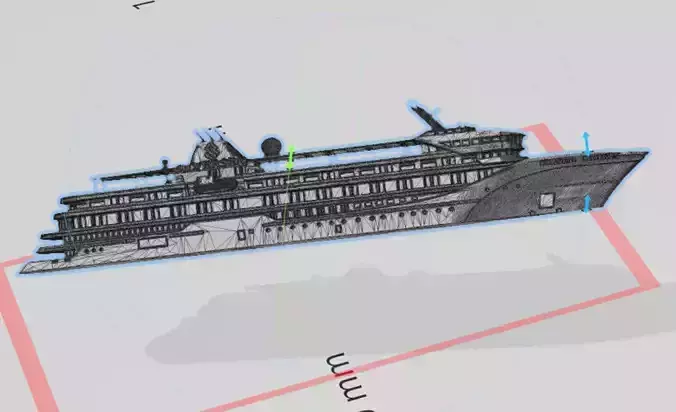 Silver Origin Cruise Ship Model