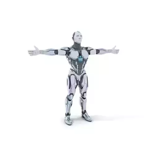 Futuristic Robot Character Model Pack Low-poly 3D model