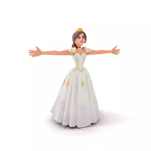 Princess Character Model Pack with Detailed Gown