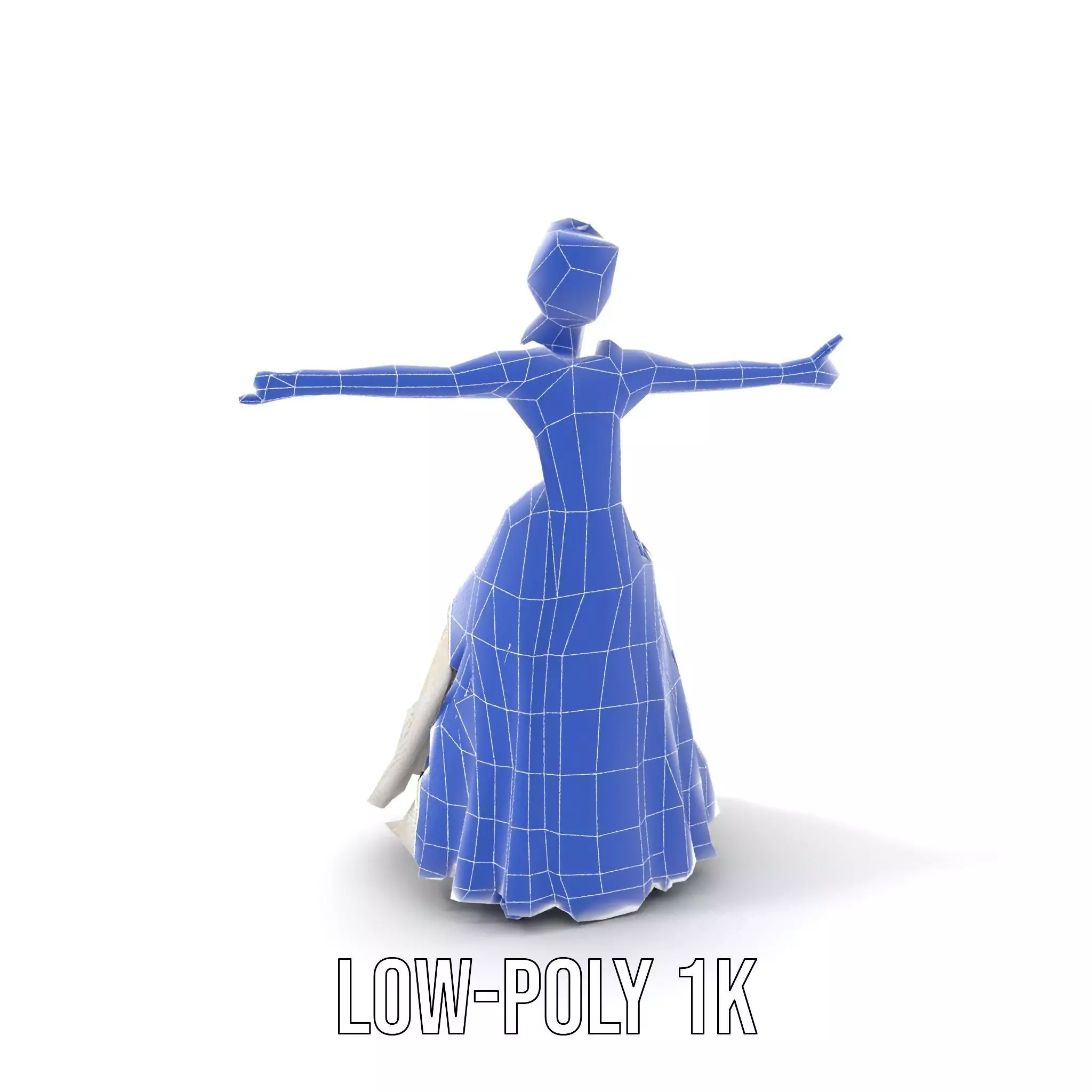 Princess Character Model Pack with Detailed Gown Low-poly 3D model_27